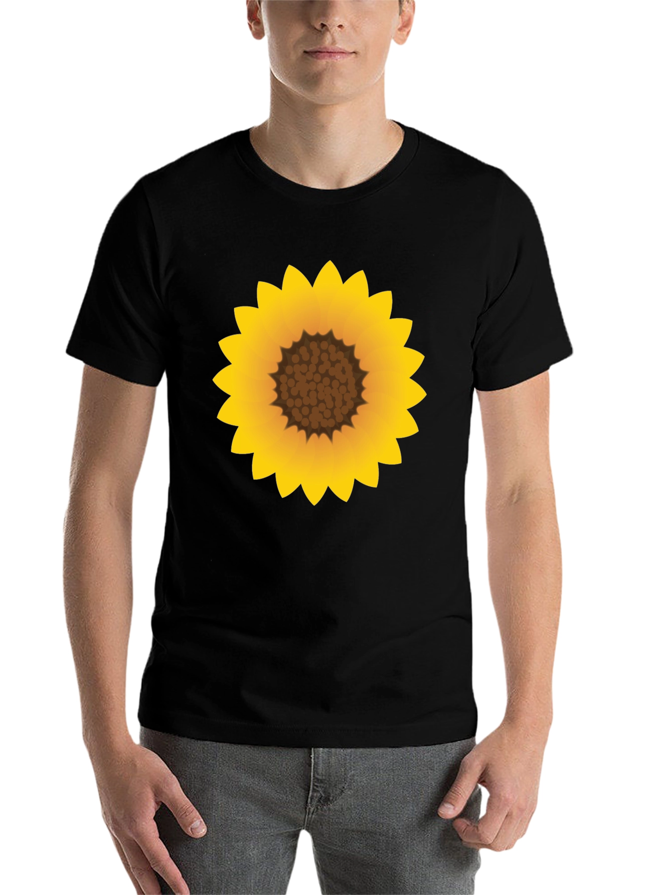 Black Sunflower Graphic Black T-Shirt view 7