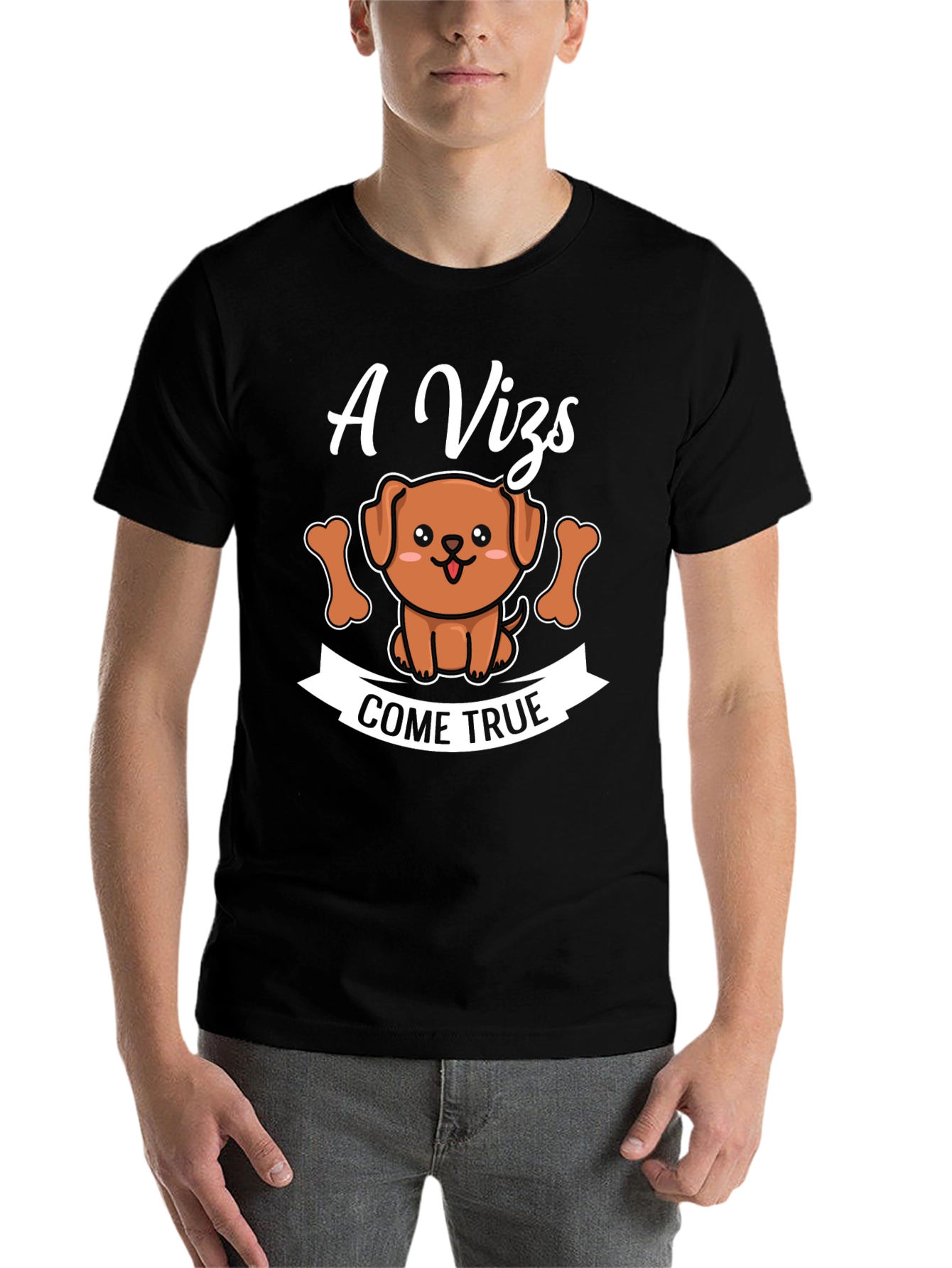 Black A Vizsla Dreams Come True T-Shirt view 7
