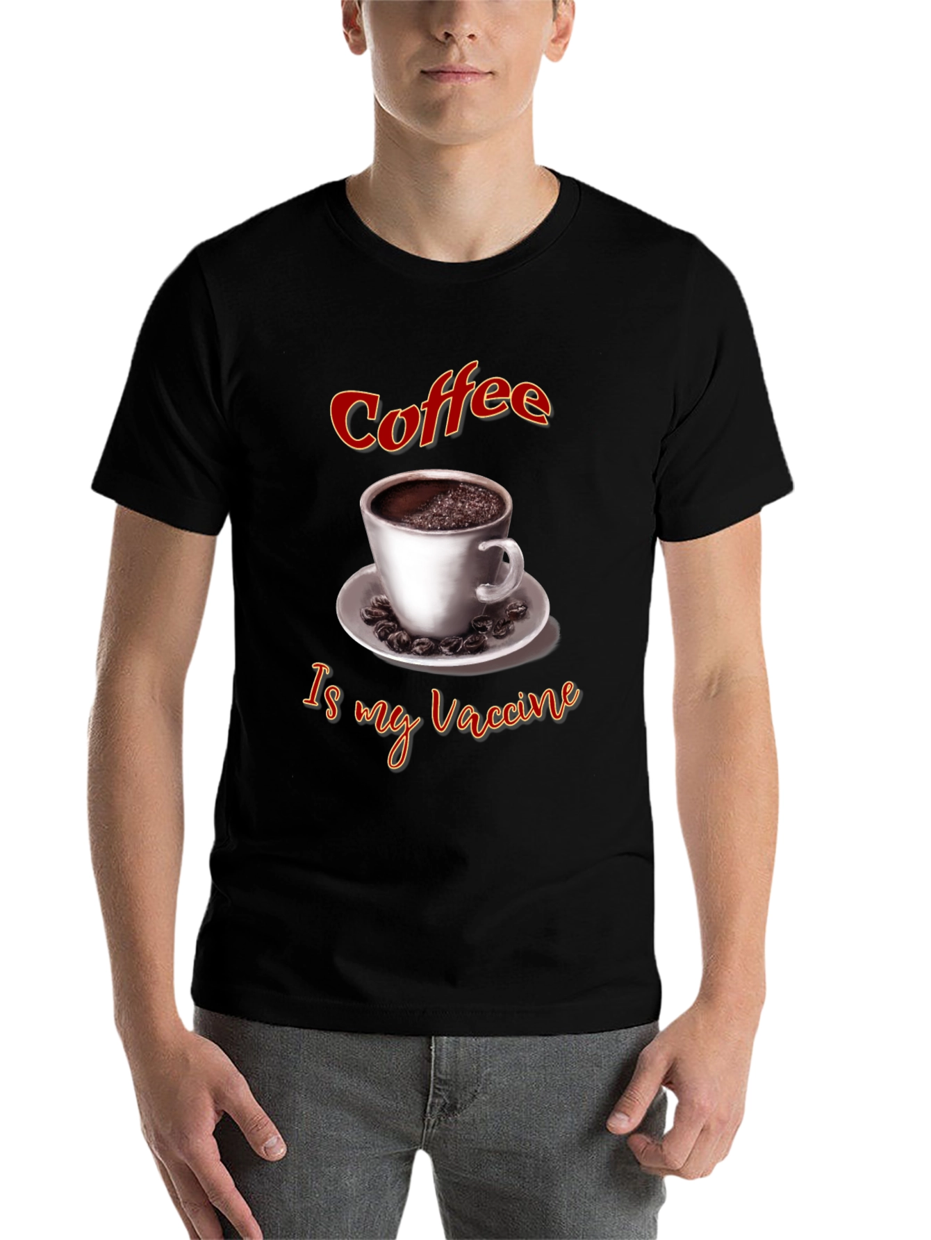 Black Coffee Is My Vaccine T-Shirt view 7
