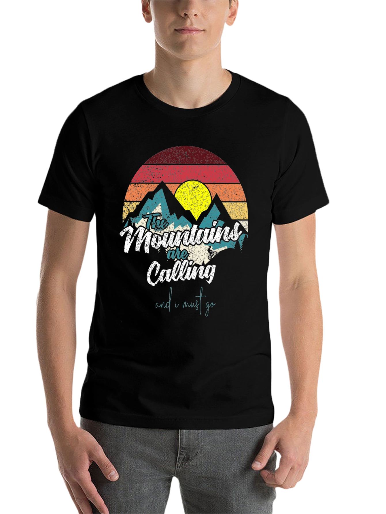 Black Mountains Are Calling T-Shirt - Nature Adventure Tee view 7