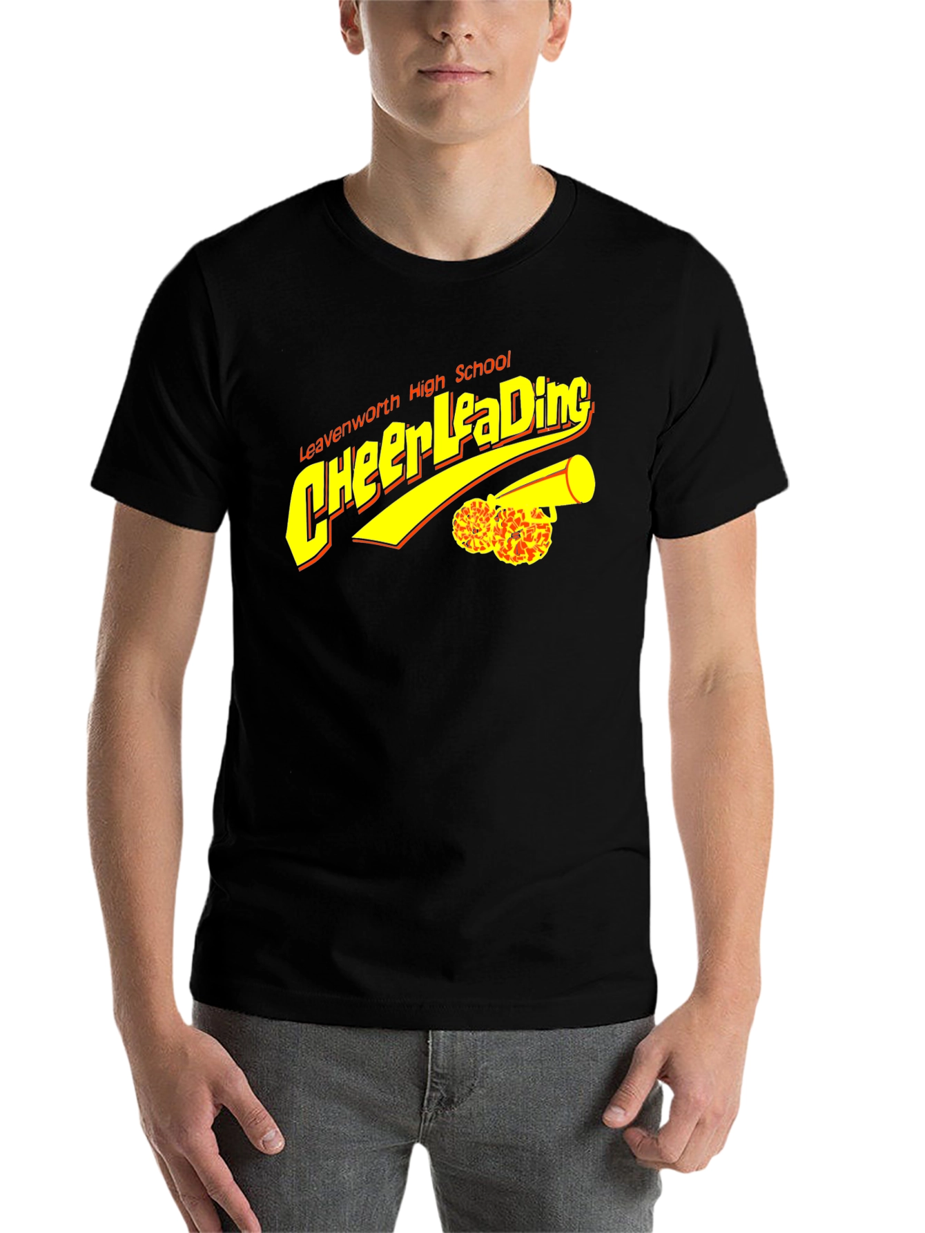 Black Cheerleading High School T-Shirt view 7