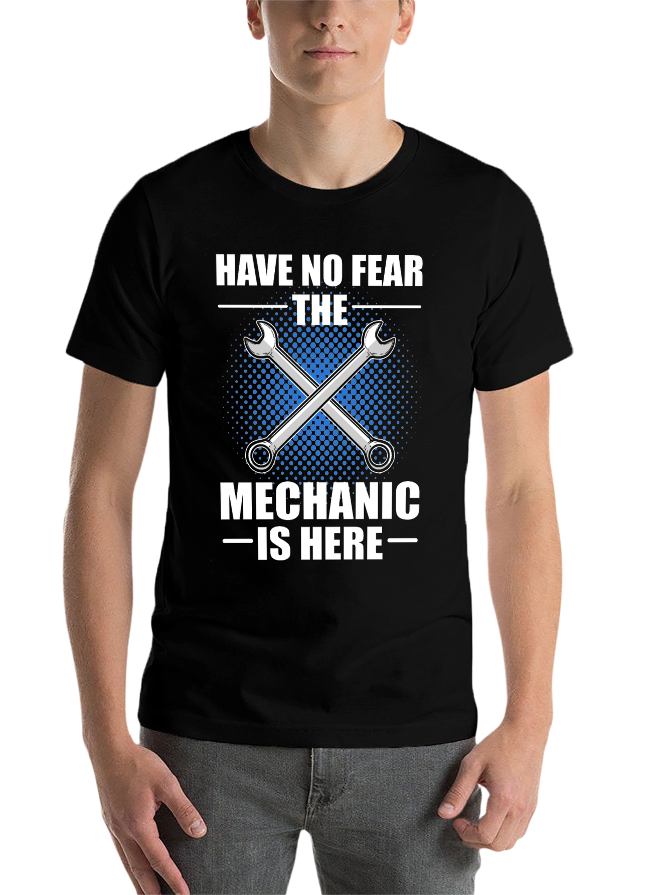 Black Mechanic T-Shirt - "Have No Fear" view 7