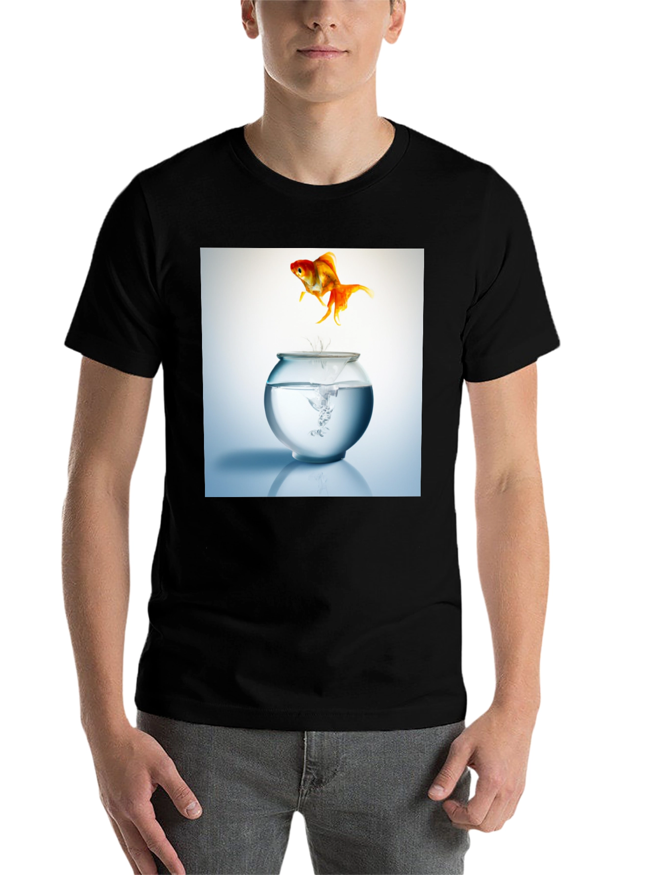 Black Goldfish Freedom T-Shirt - Jump into Style! view 7