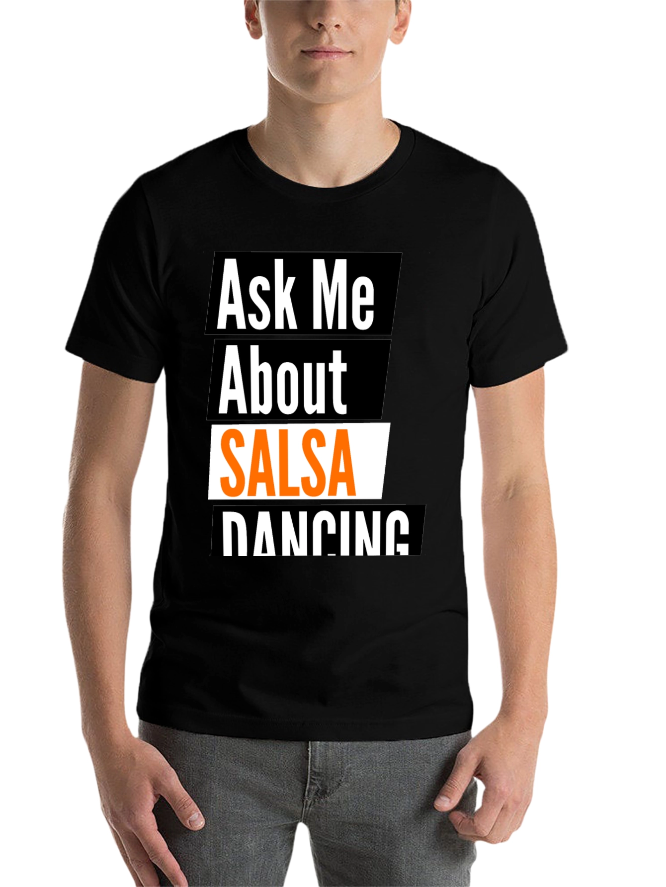 Black Ask Me About Salsa Dancing T-Shirt view 7