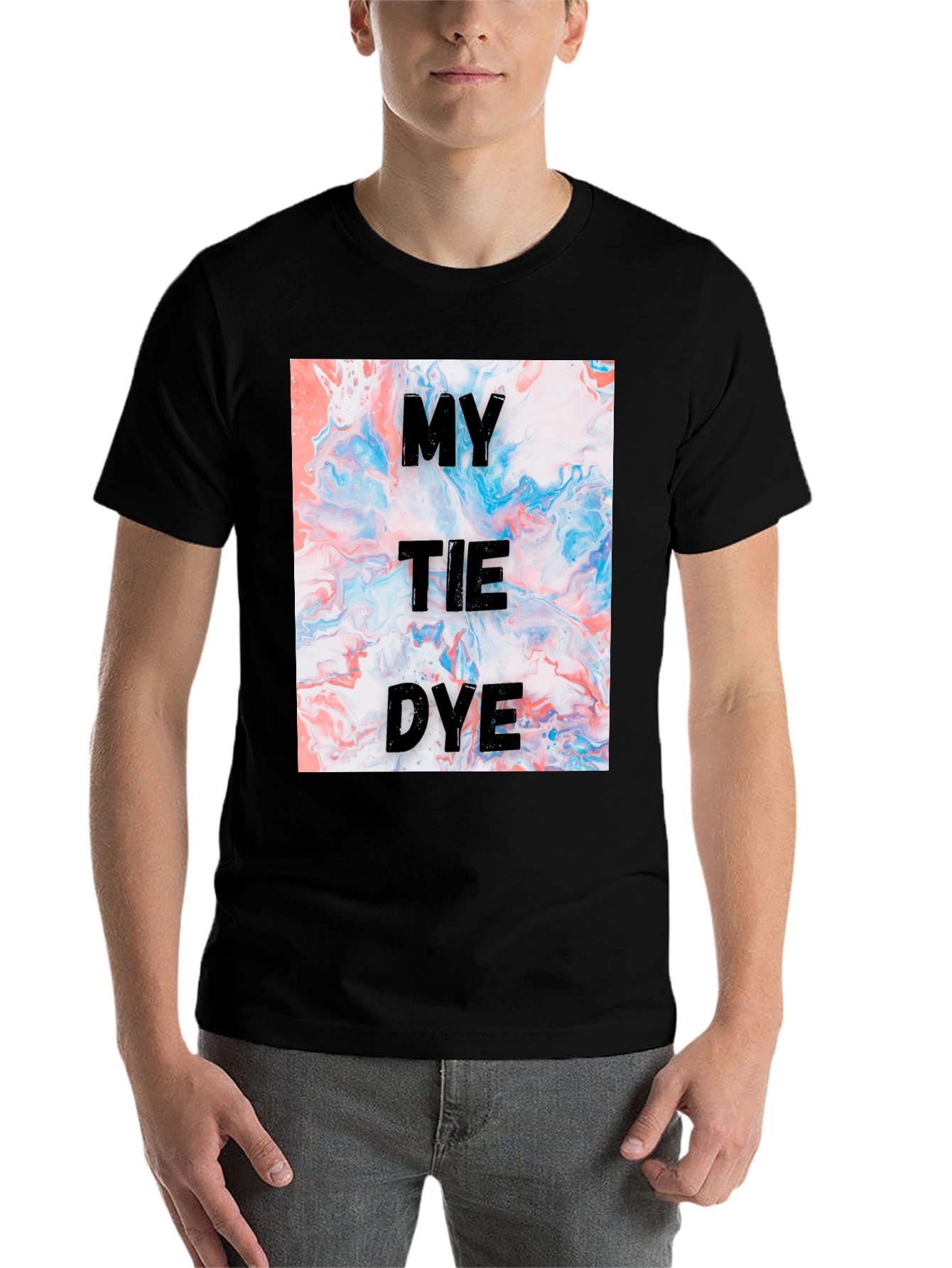 Black My Tie Dye Graphic T-Shirt view 7