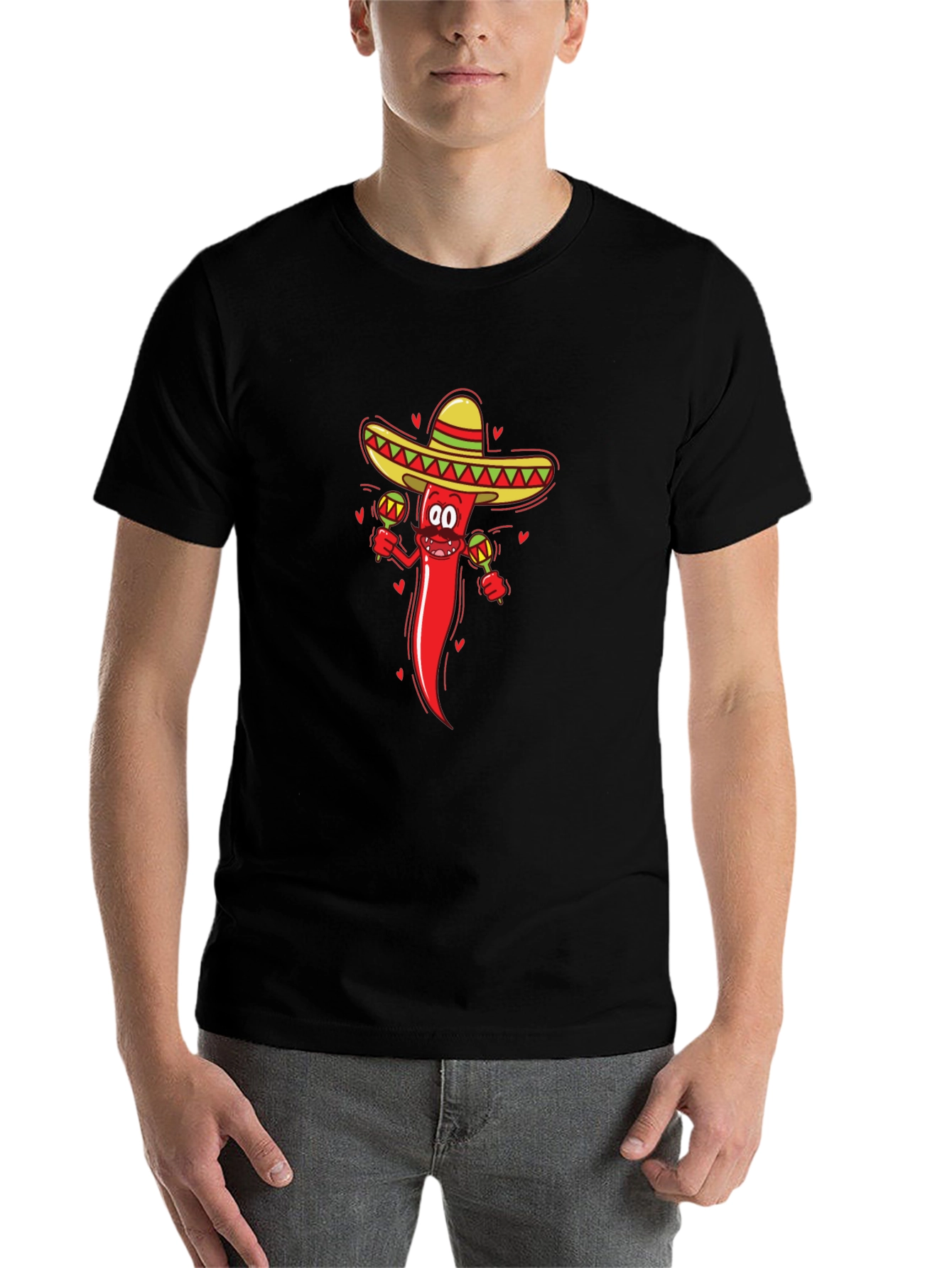 Black Chili Pepper Sombrero Graphic Tee view 7