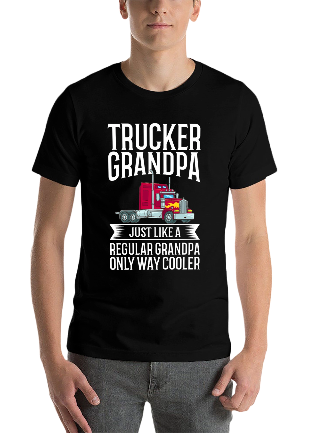 Trucker Grandpa T-Shirt - Cool Grandpa Gift - 7