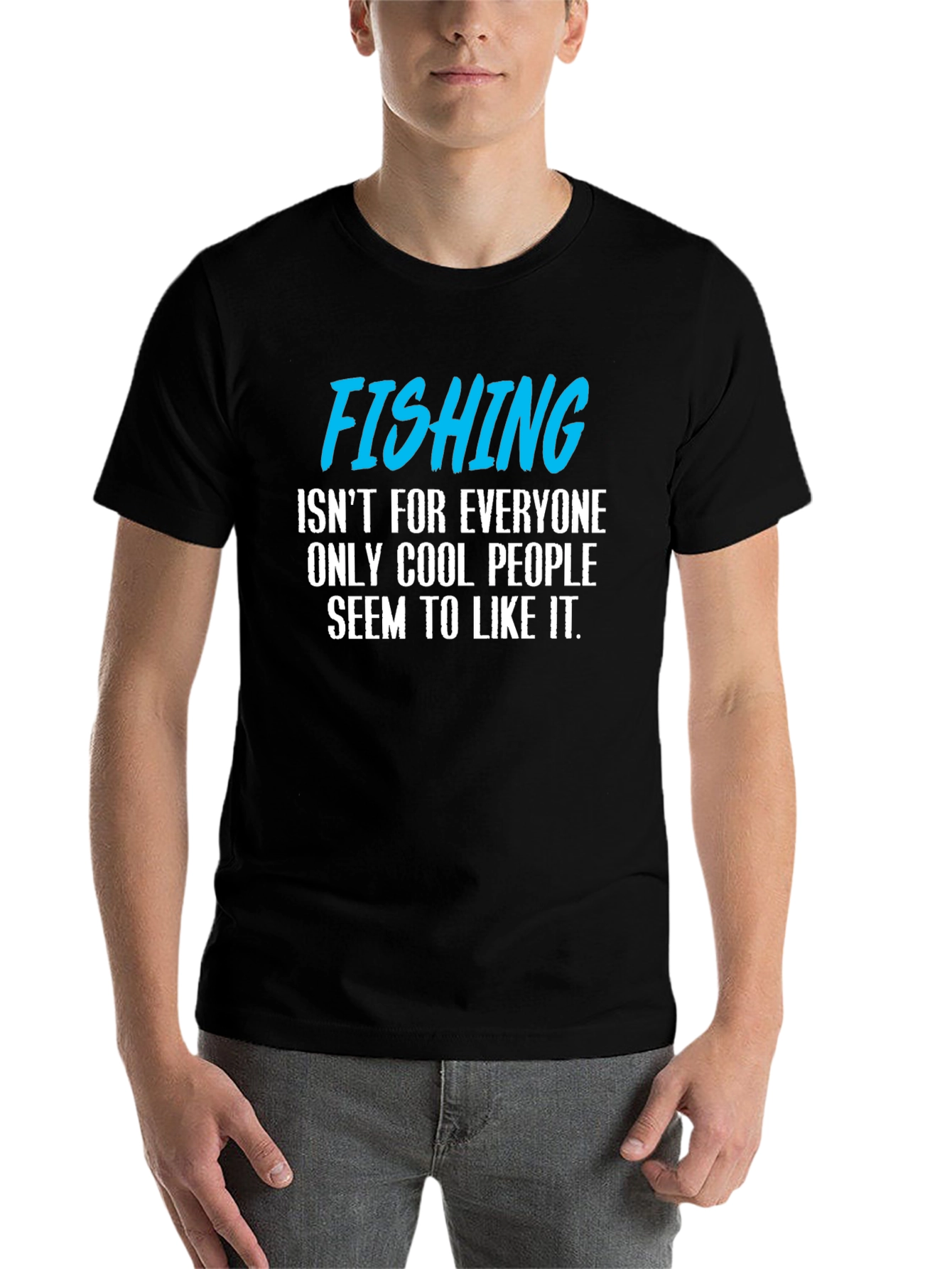 Black Fishing T-Shirt: Cool People Only! view 7