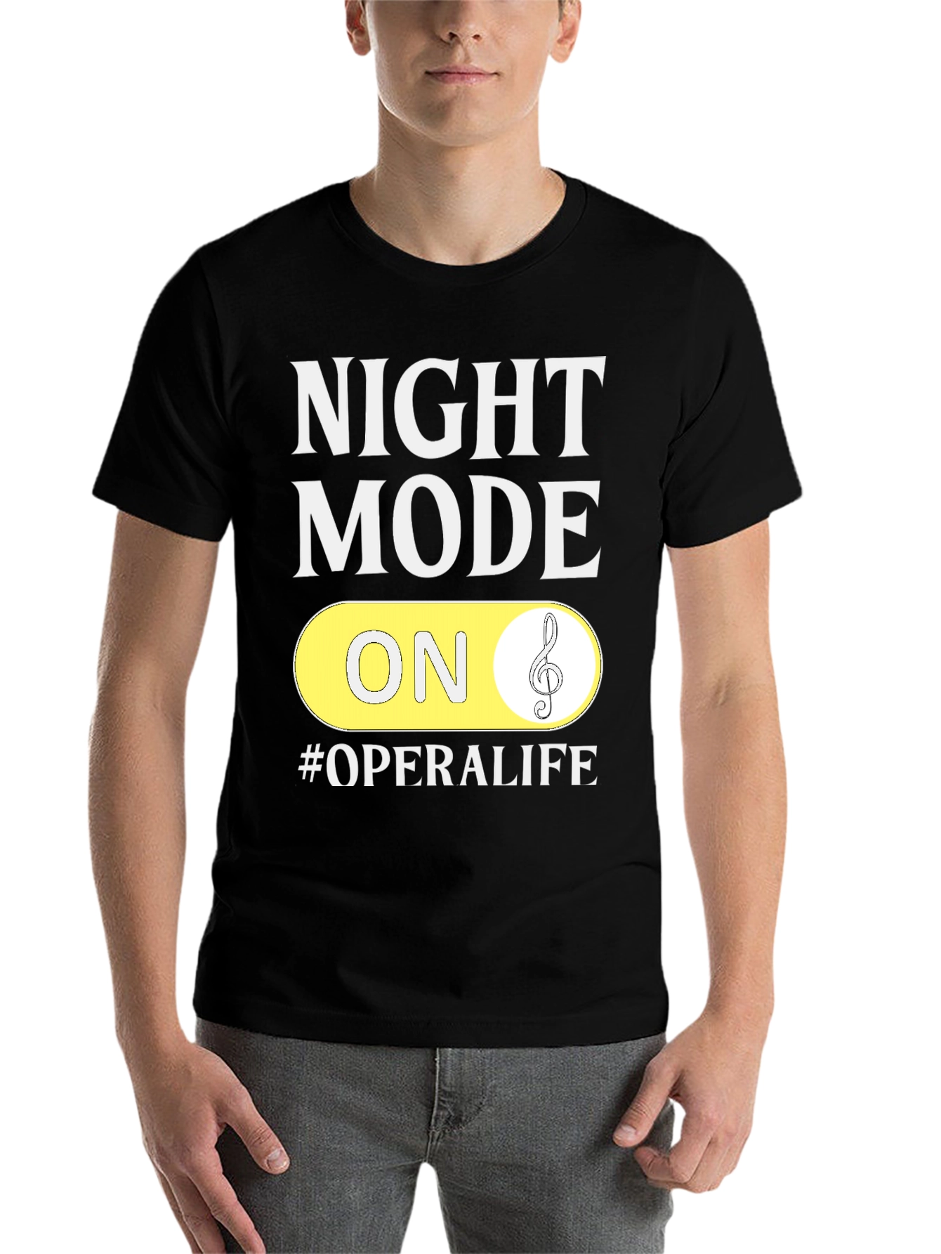 Black Night Mode ON #OPERALIFE T-Shirt view 7
