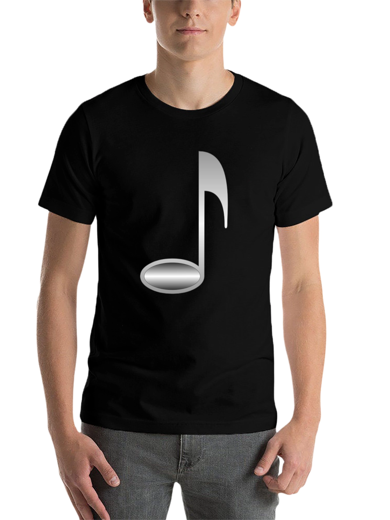 Black Music Note Graphic Tee - Stylish & Unique! view 7