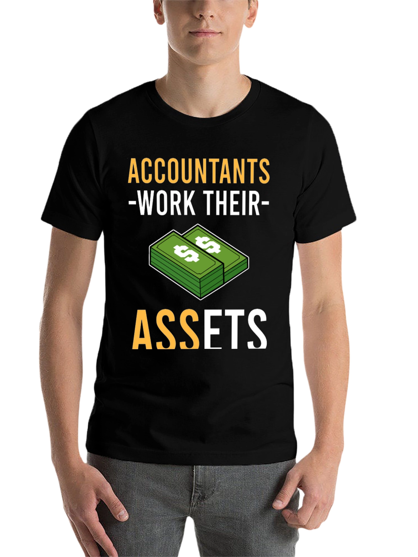 Black Accountants Work Their Assets Graphic T-Shirt view 7