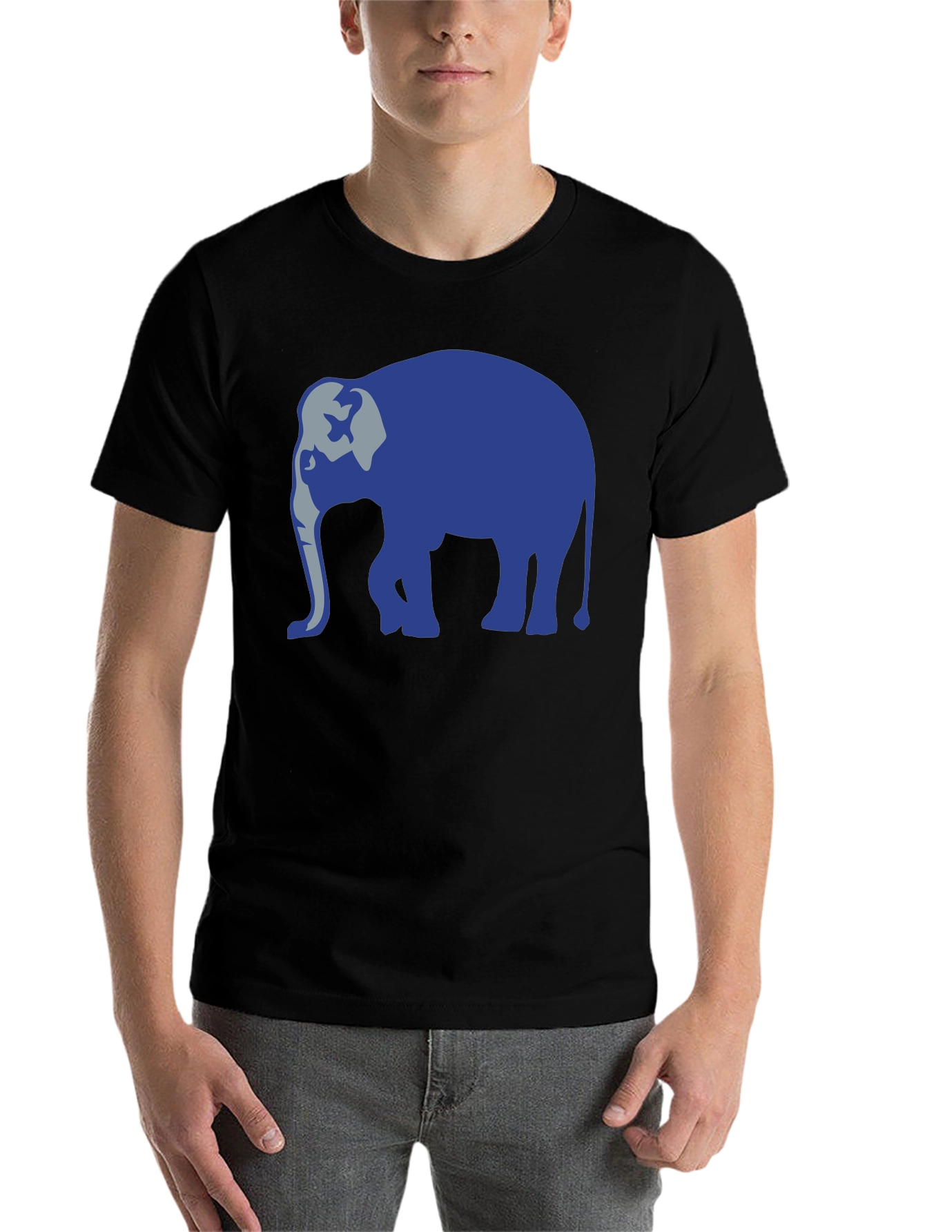 Black Elephant Graphic Tee - Cool Animal Design view 7