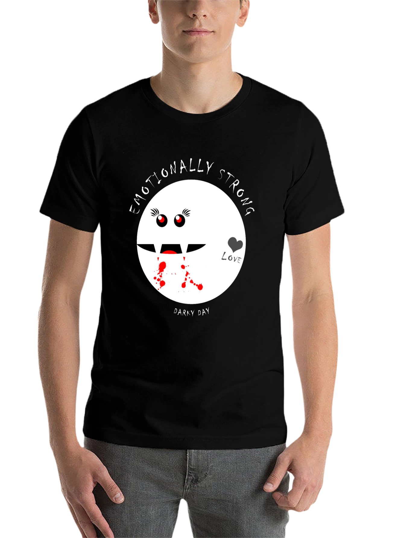 Black Emotionally Strong Darky Day Vampire T-Shirt view 7