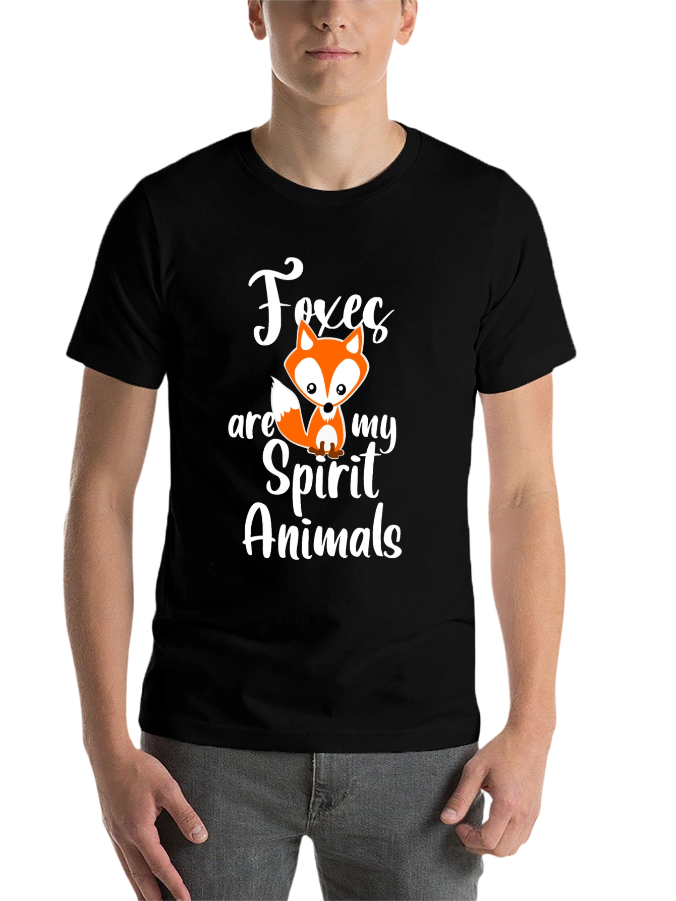 Black Foxes are My Spirit Animals Graphic Tee view 7