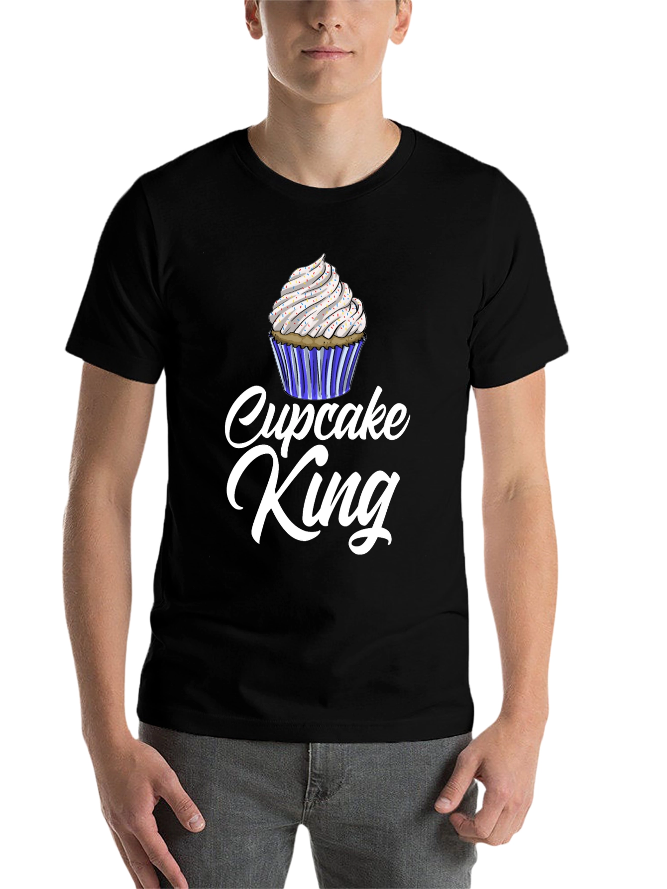 Black Cupcake King Graphic T-Shirt view 7