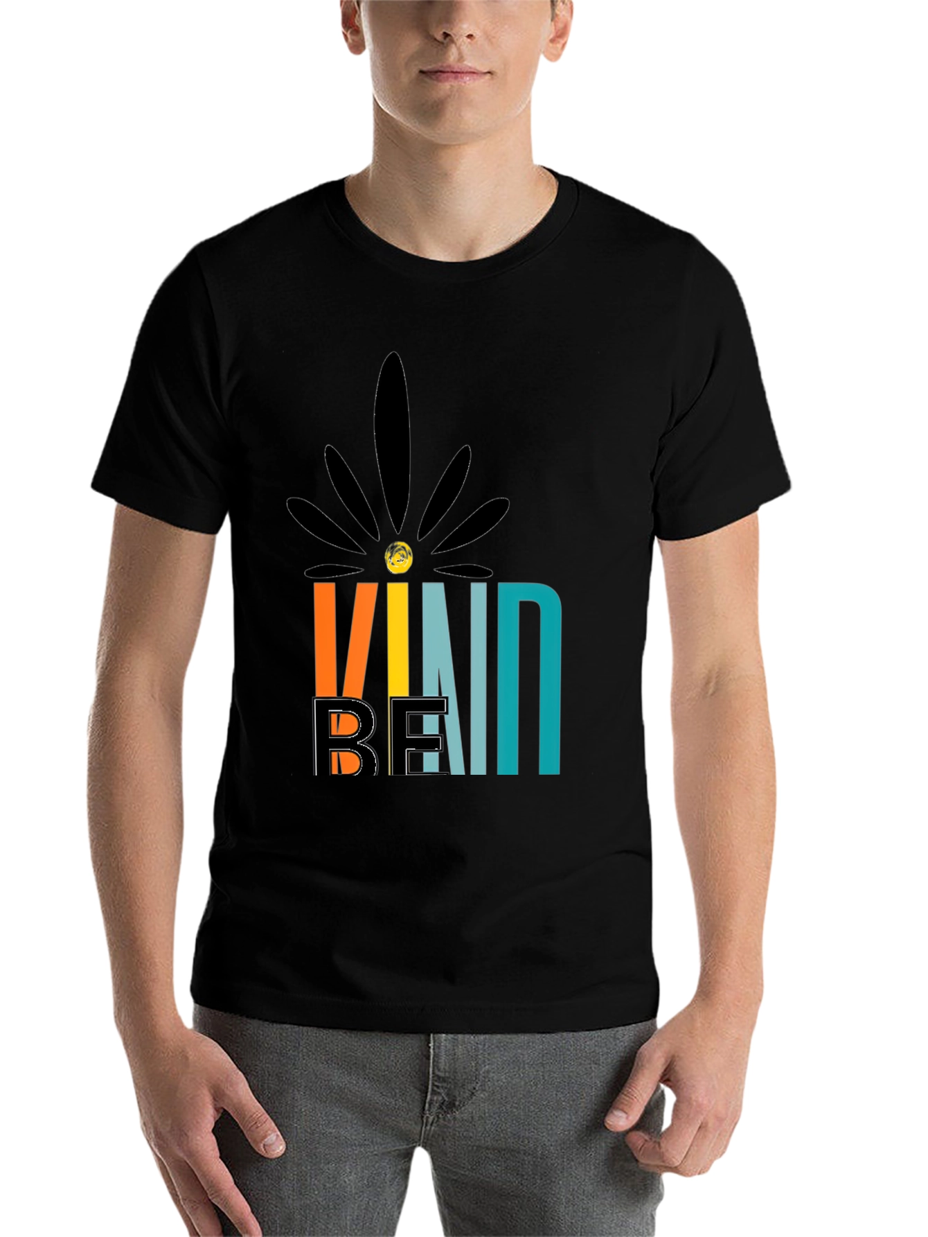 Black Be Kind Graphic Tee - Trendy Comfort view 7