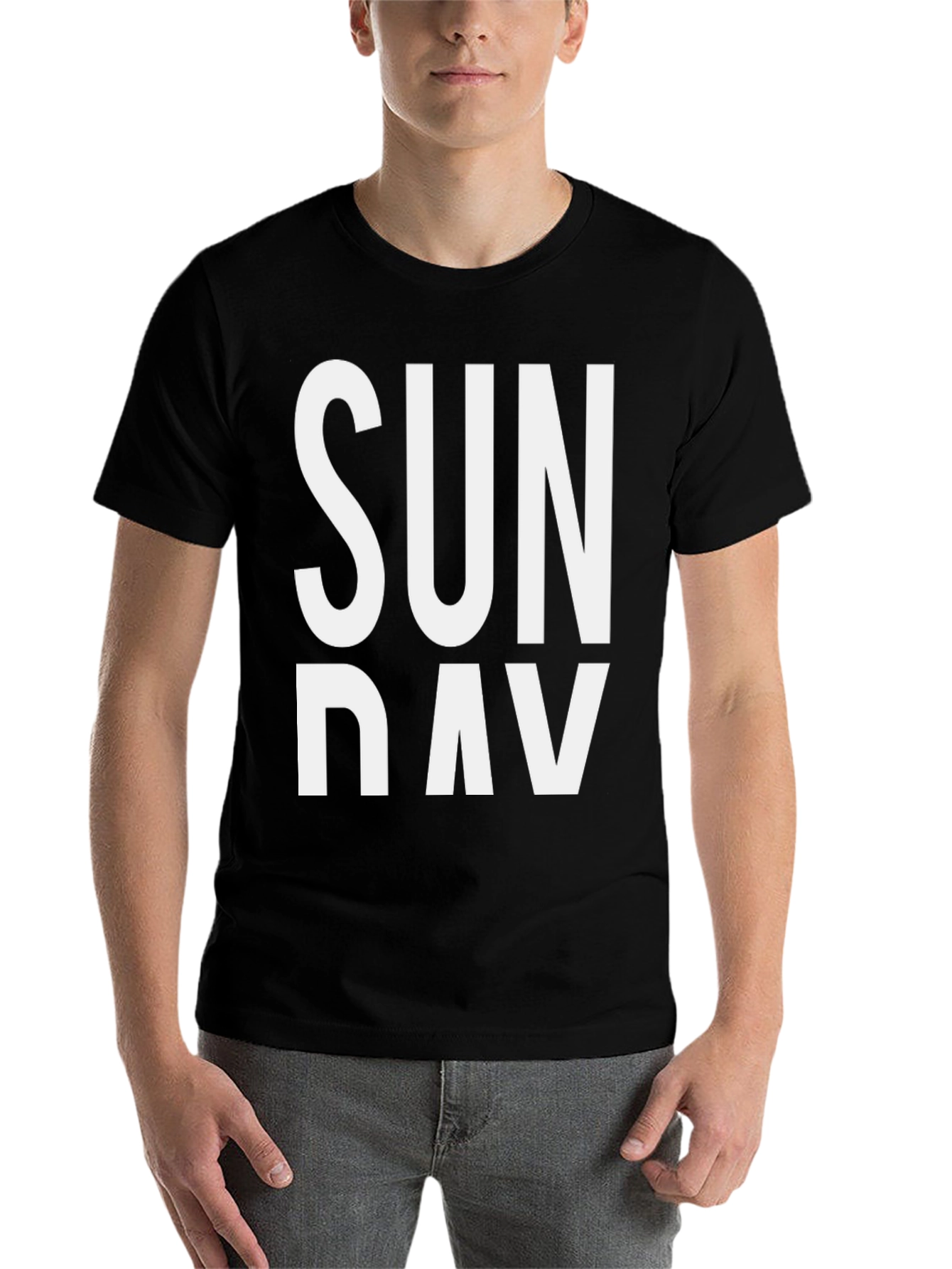 Black Sunday Graphic Print Crew Neck T-Shirt view 7