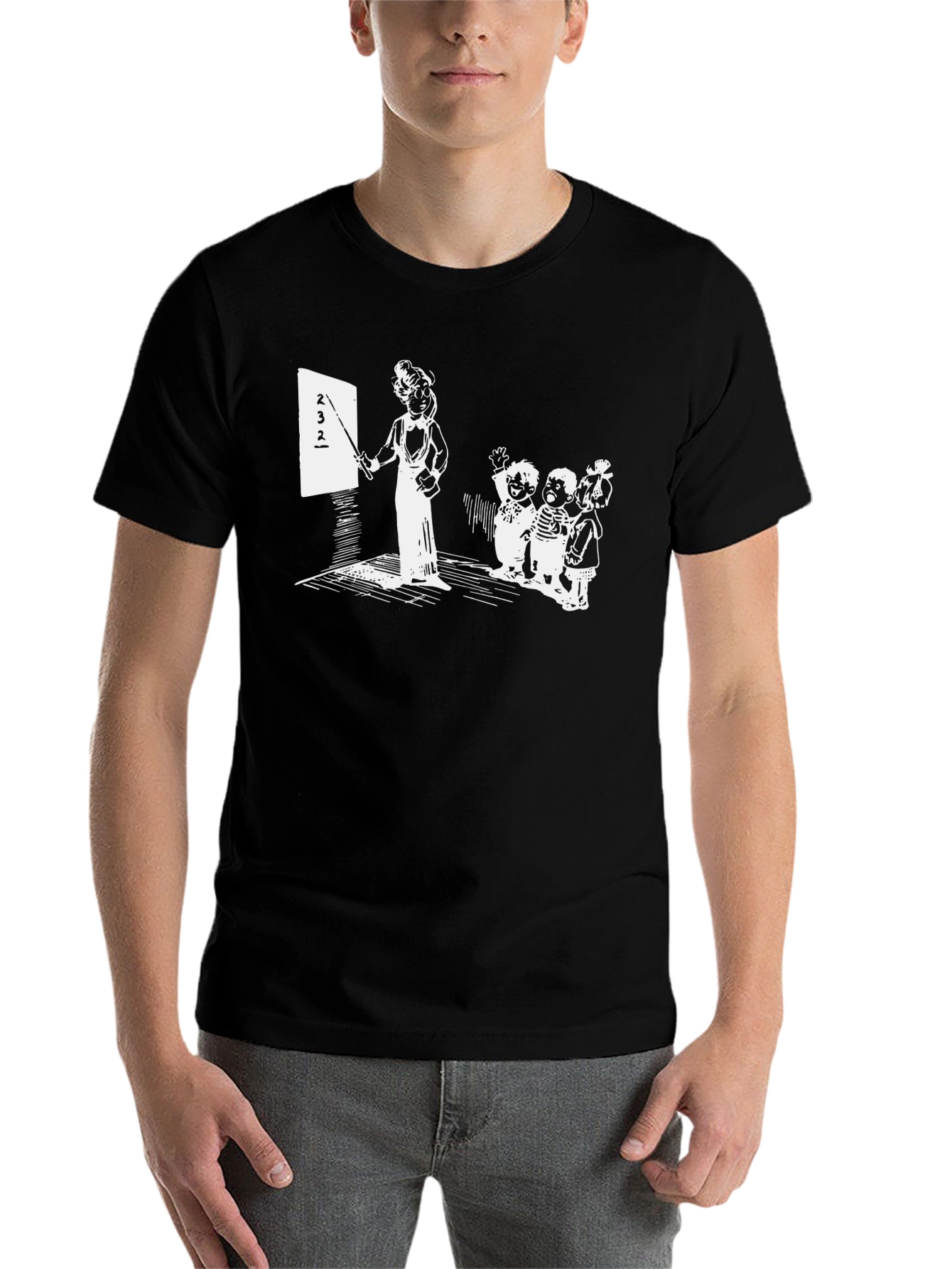 Black Retro Teacher Graphic Tee view 7