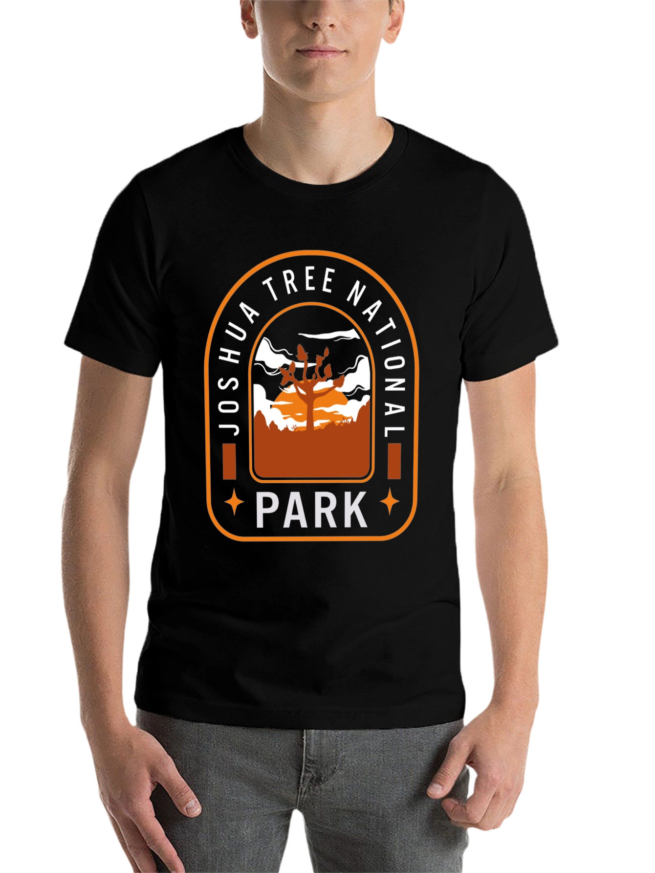 Black Joshua Tree National Park Graphic Tee view 7