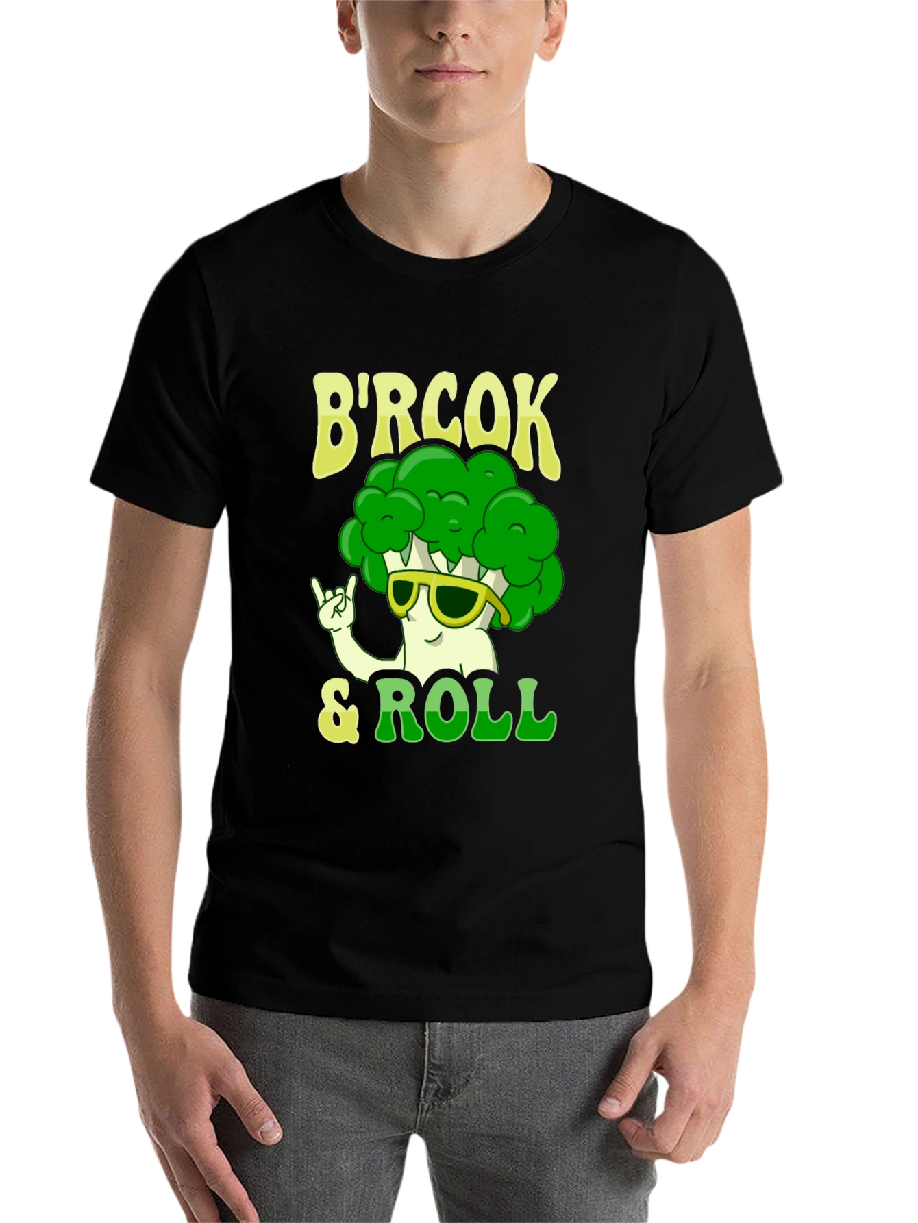 Black B'rock & Roll Broccoli T-Shirt view 7