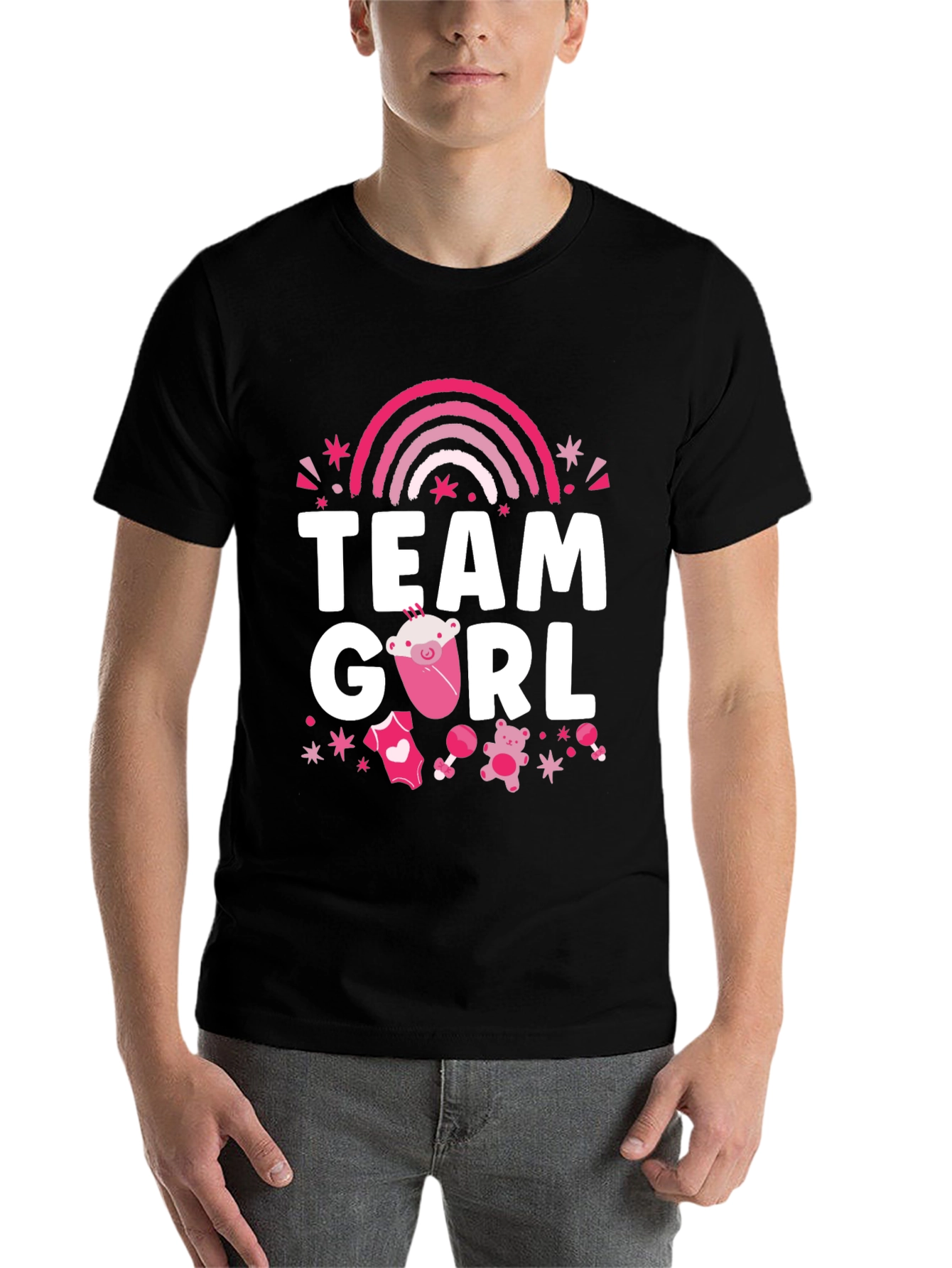 Team Girl Baby Shower T-Shirt - 7