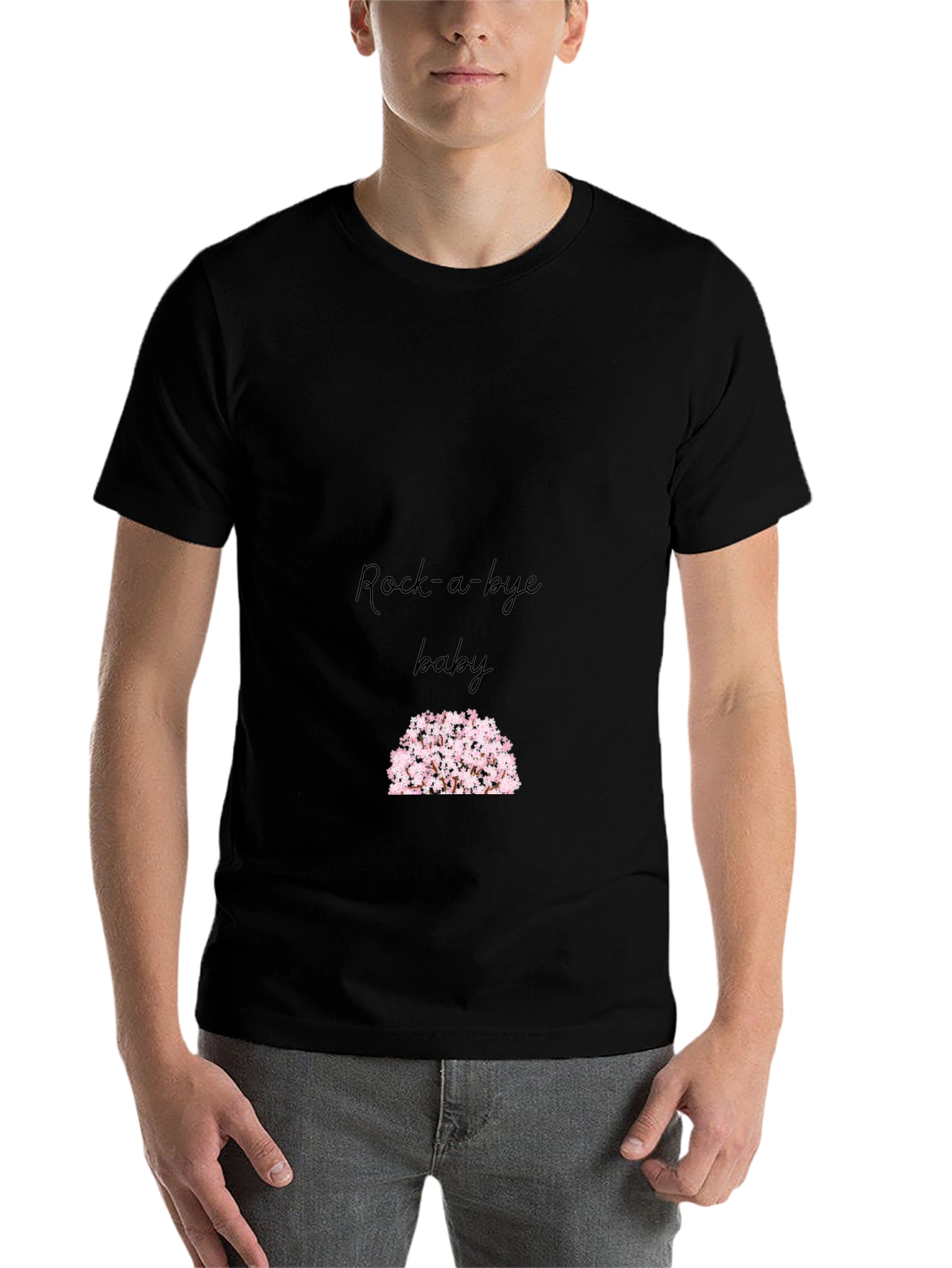 Black Rock-a-bye Baby Floral Graphic Tee view 7