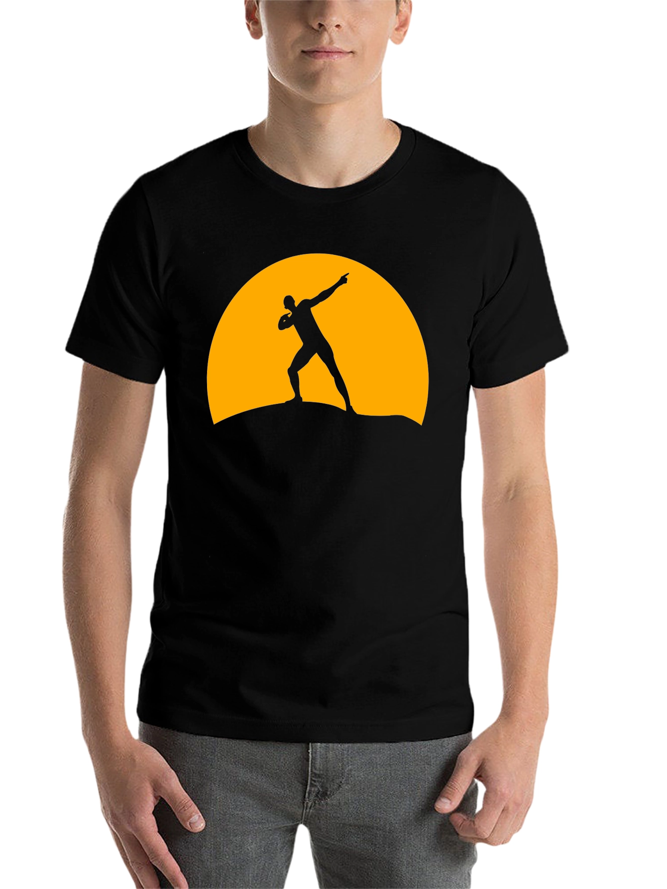 Black Silhouette Thrower Graphic Tee - Black view 7