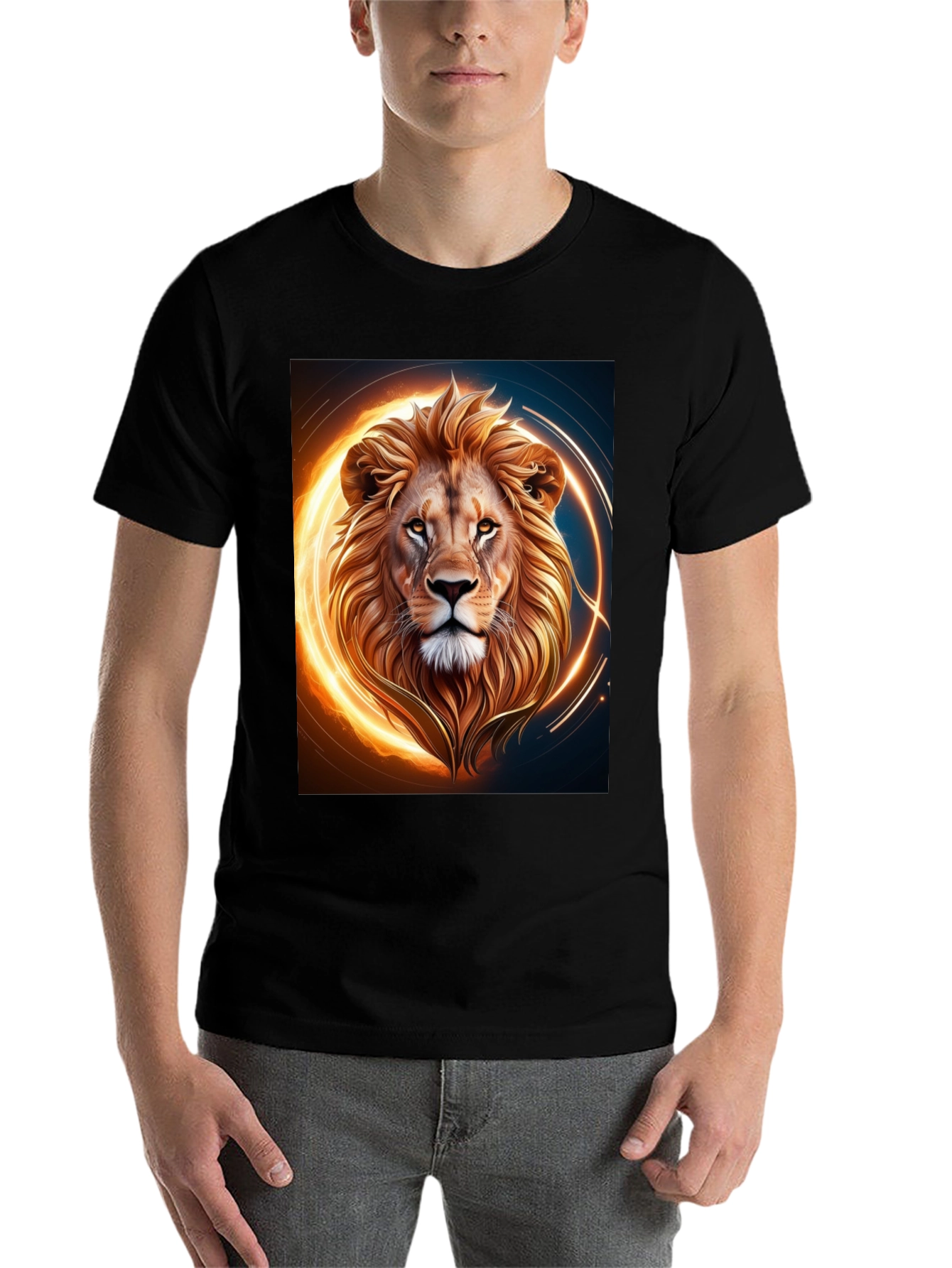 Black Lion Graphic Tee - Bold & Striking Design view 7