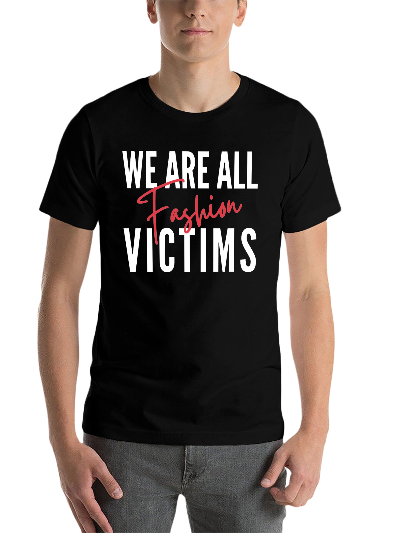 Black Fashion Victims Black T-Shirt view 7