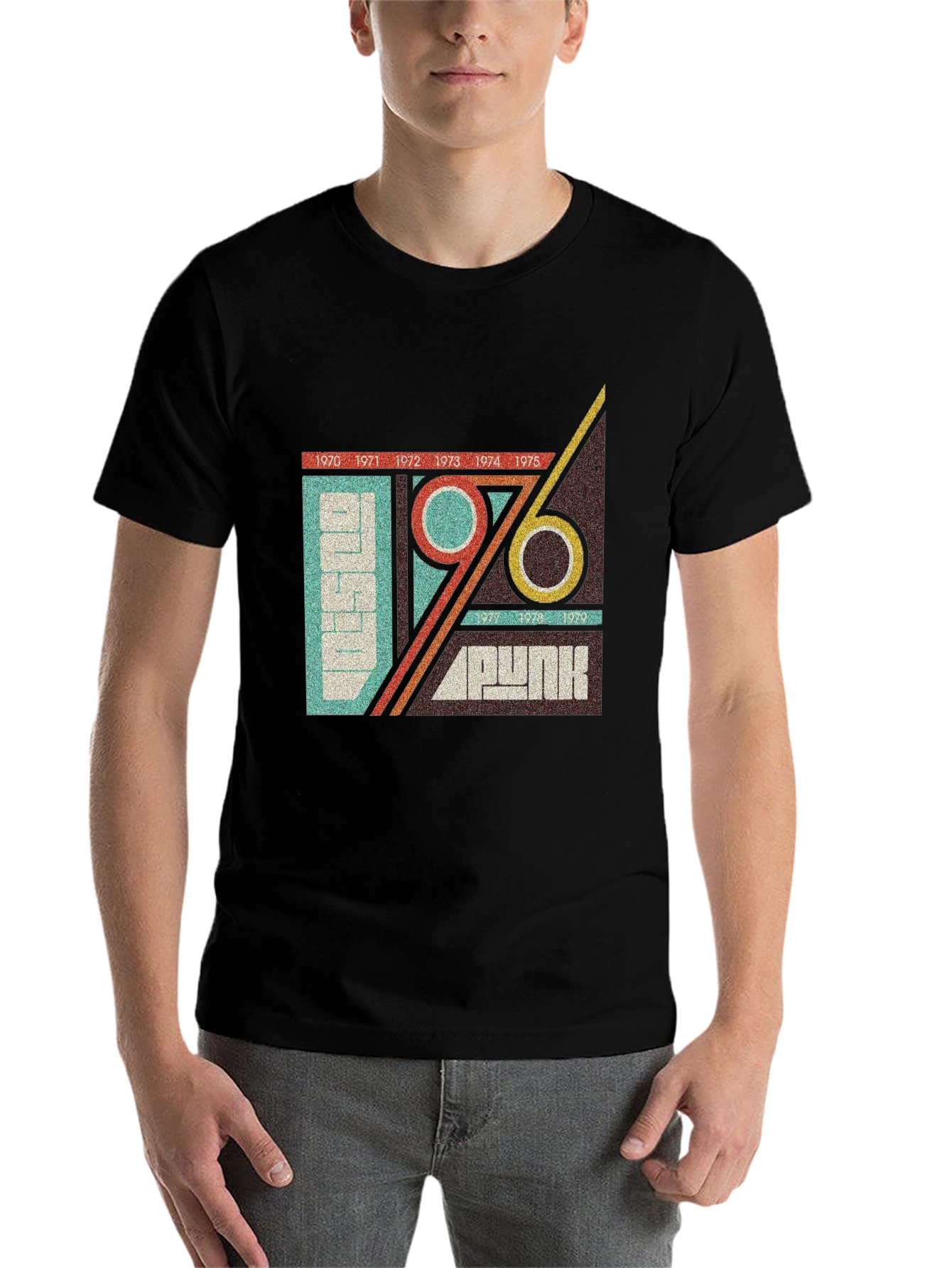 Black Retro Punk Era T-Shirt view 7
