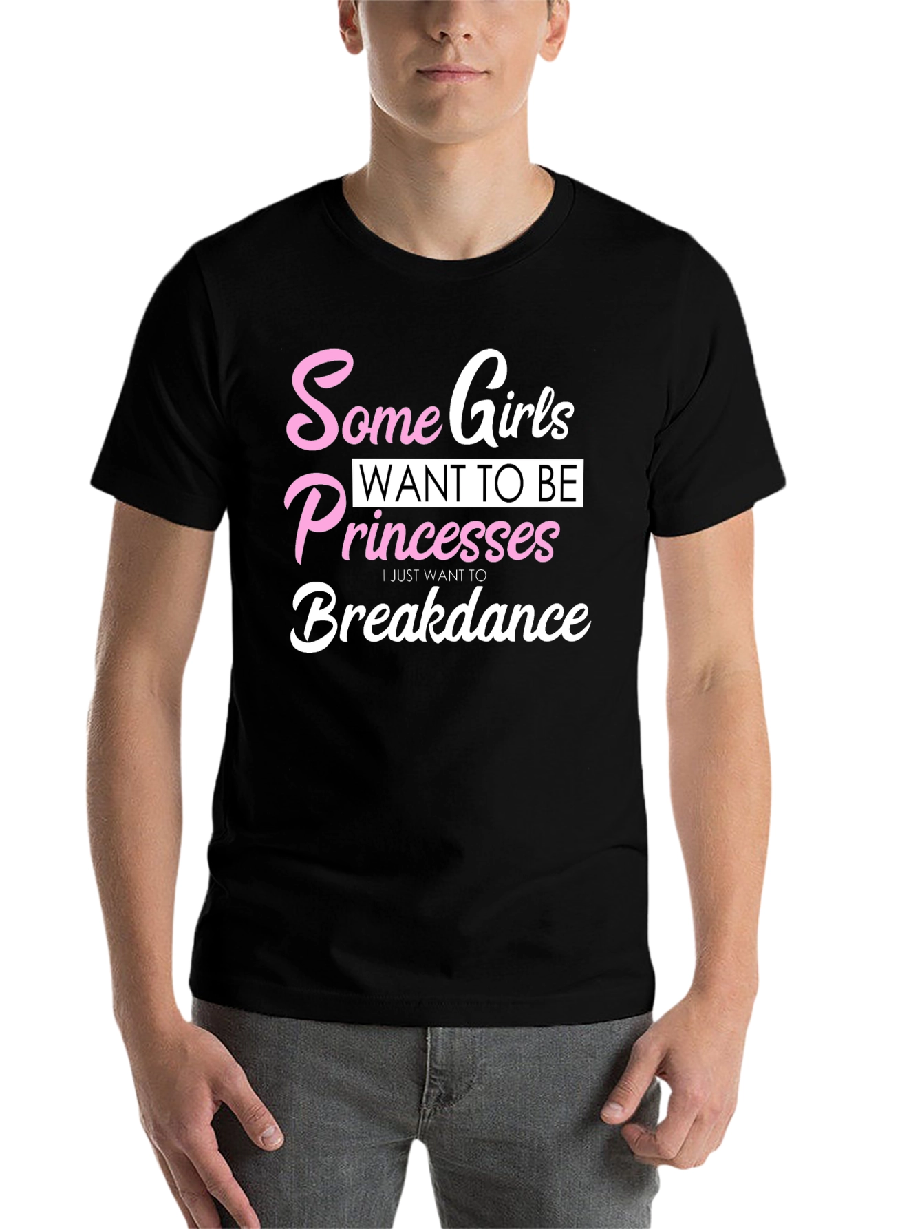Black Breakdance Princess T-Shirt, Funny Graphic Tee view 7