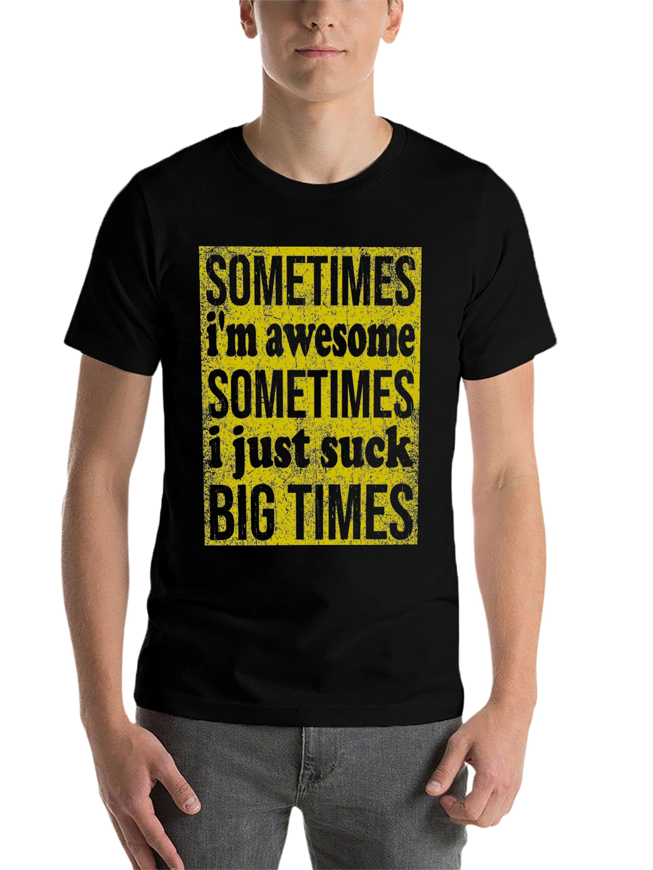 Black Sometimes I'm Awesome T-Shirt view 7