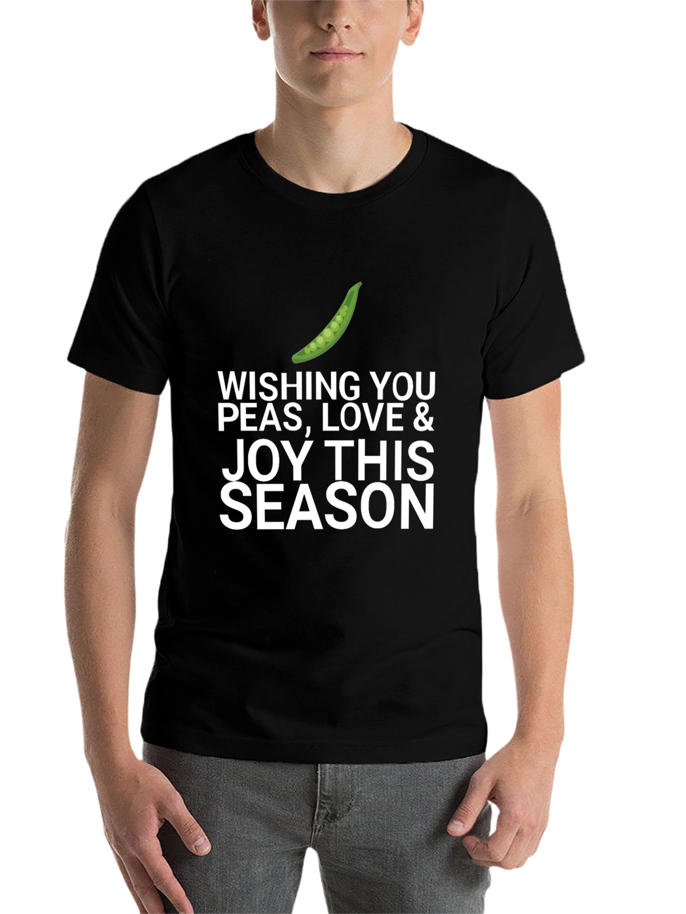 Black Wishing Peas, Love & Joy Season T-Shirt view 7