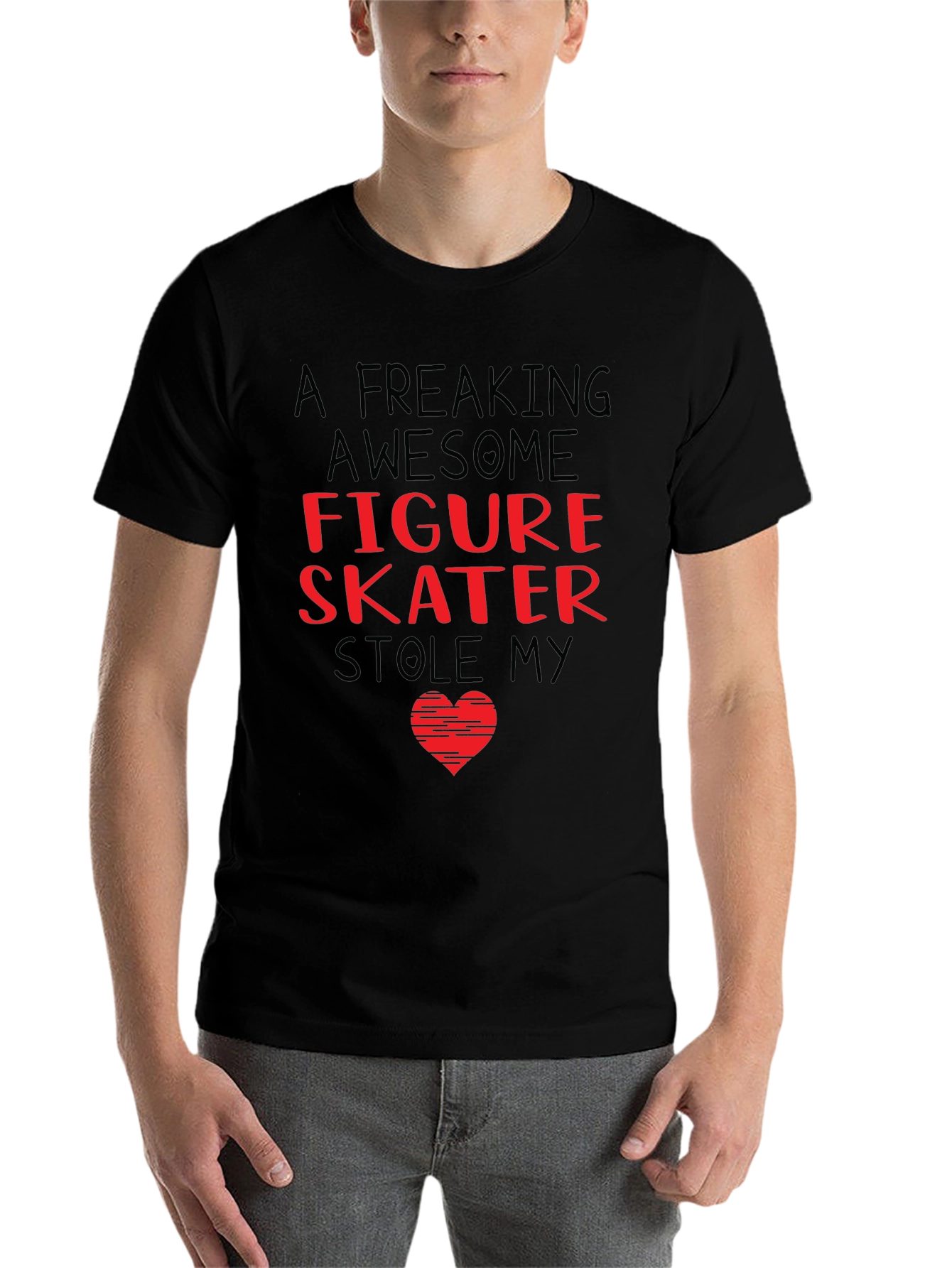 Black Figure Skater Stole My Heart T-Shirt view 7