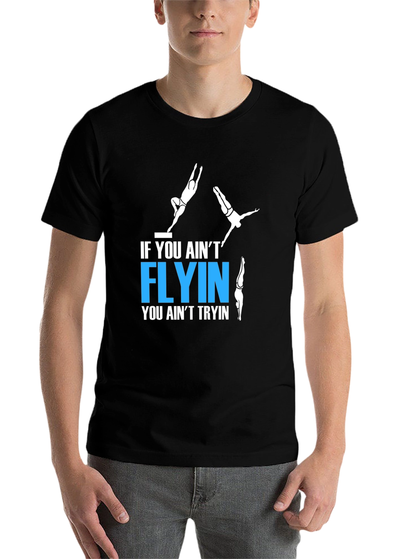 Black If You Ain't Flyin' T-Shirt view 7