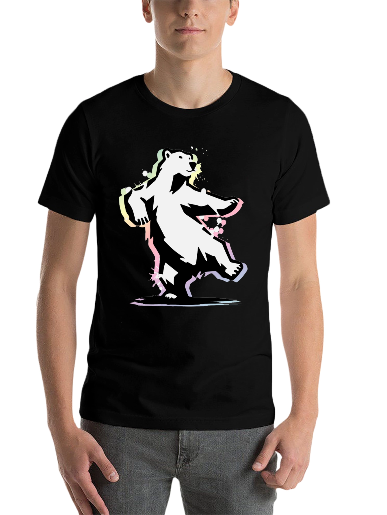 Black Cool Bear Graphic Tee - Black T-Shirt view 7