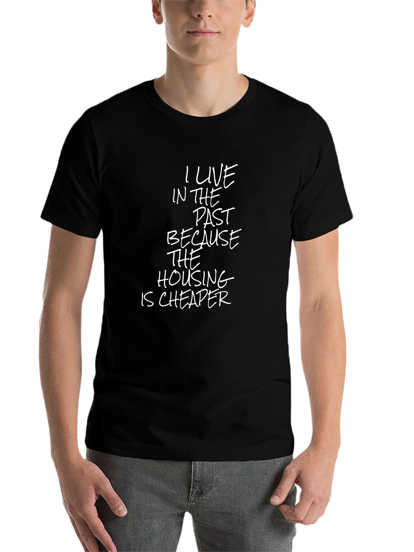 Black Past Housing Cheaper Graphic Tee view 7