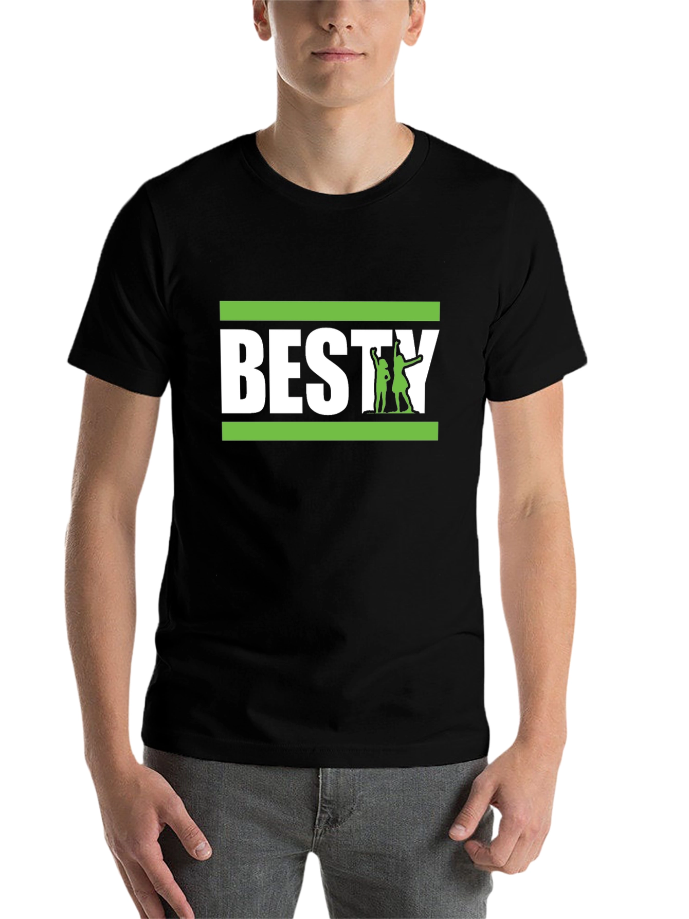 Black Besty Graphic Tee - Black Cotton Blend T-Shirt view 7