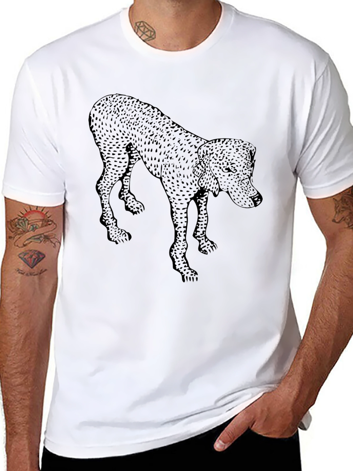 Black Dog Graphic Tee - Men's Black T-Shirt view 8
