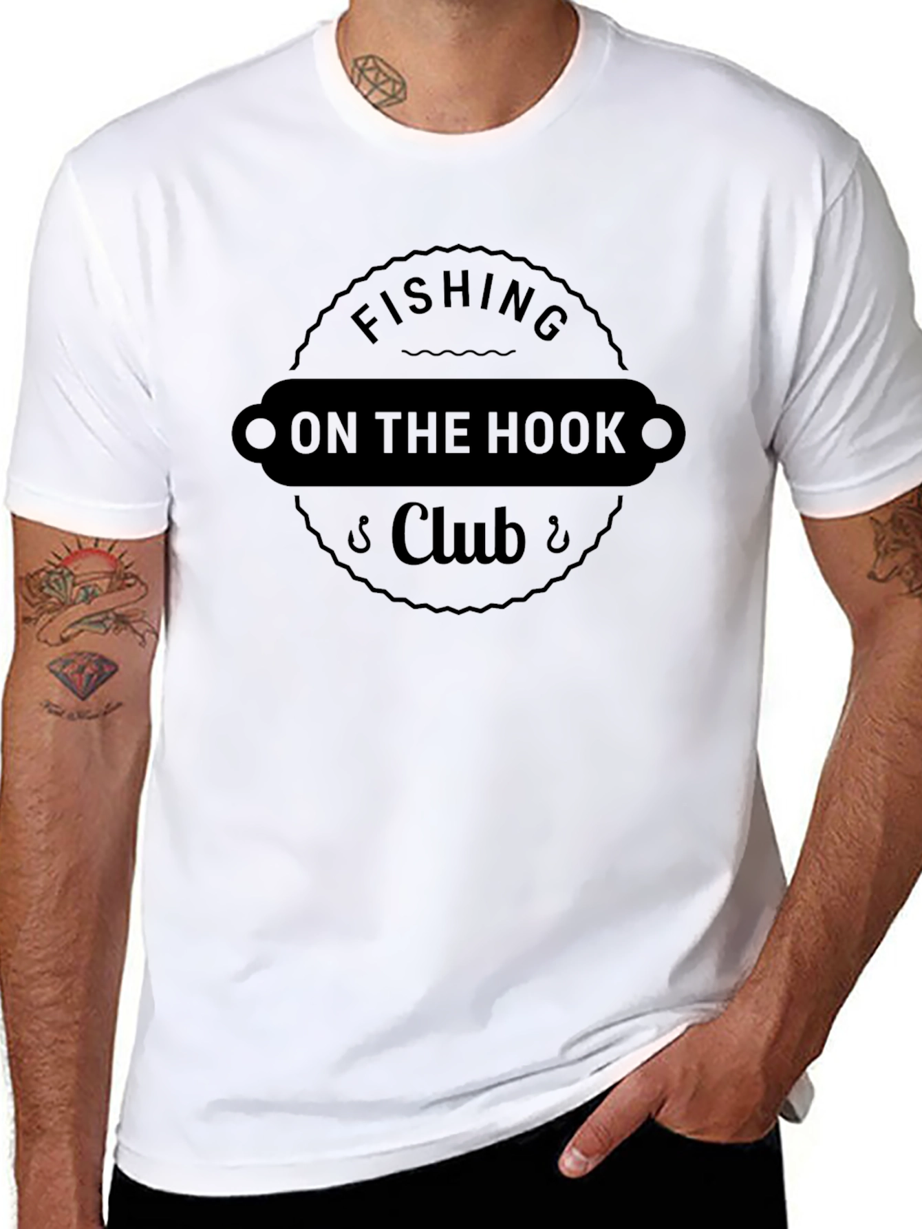 Black Fishing Club Graphic Tee view 8