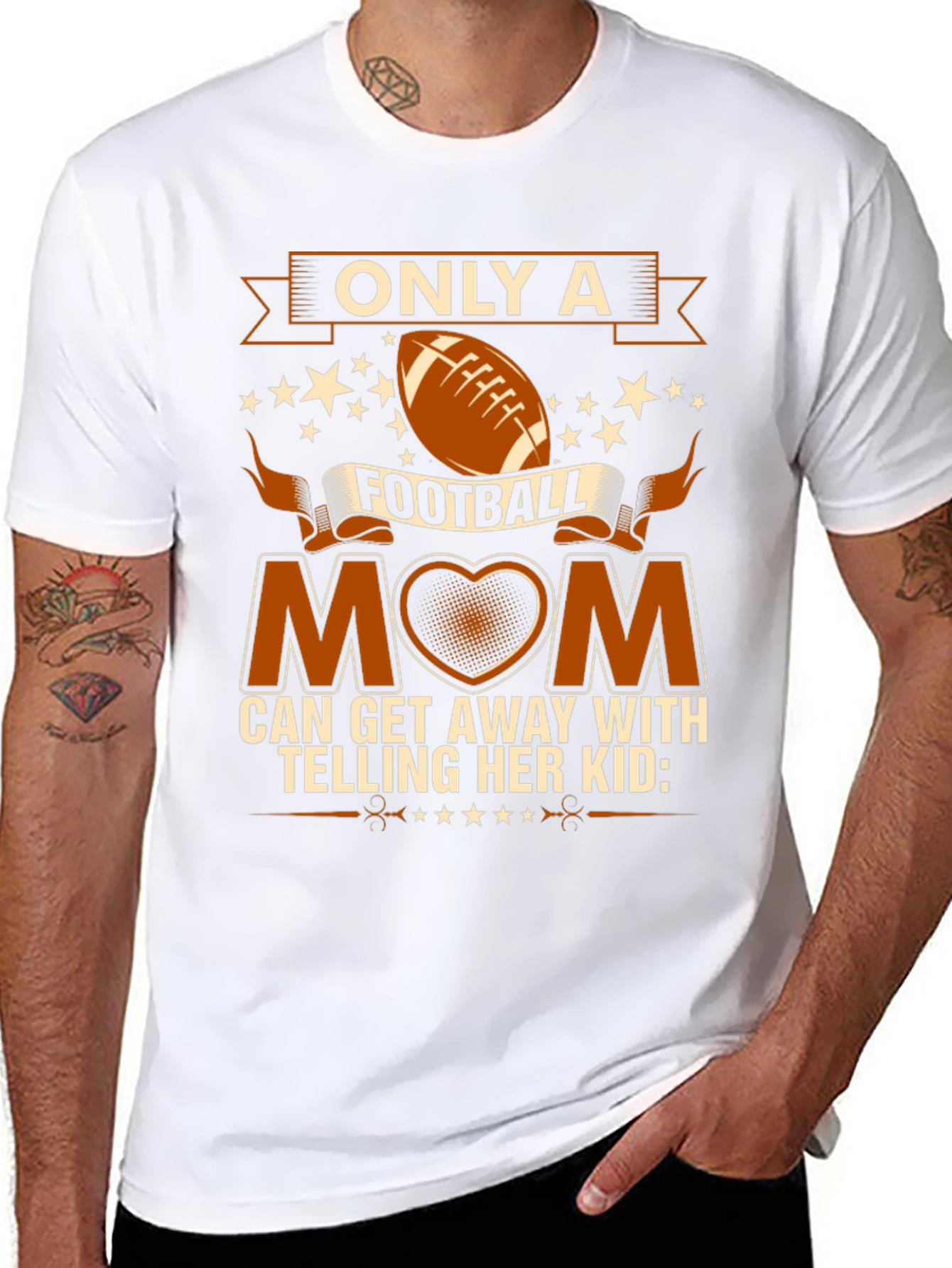 Football Mom Graphic Tee - Black - 8
