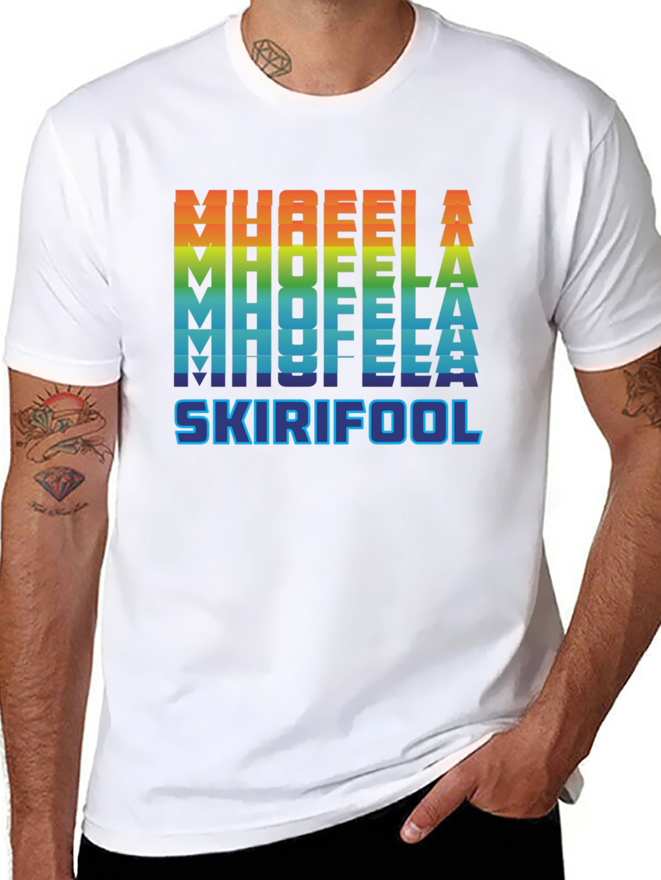 Black MH8FEELA Skirifool Pride T-Shirt view 8