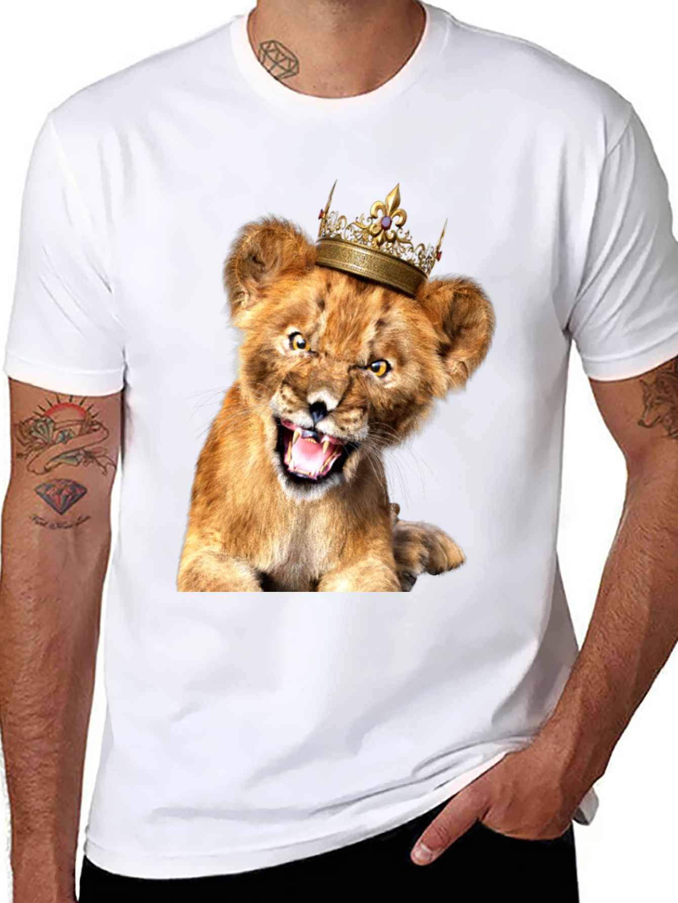 Black Lion Cub King T-Shirt - Fierce & Fun! view 8