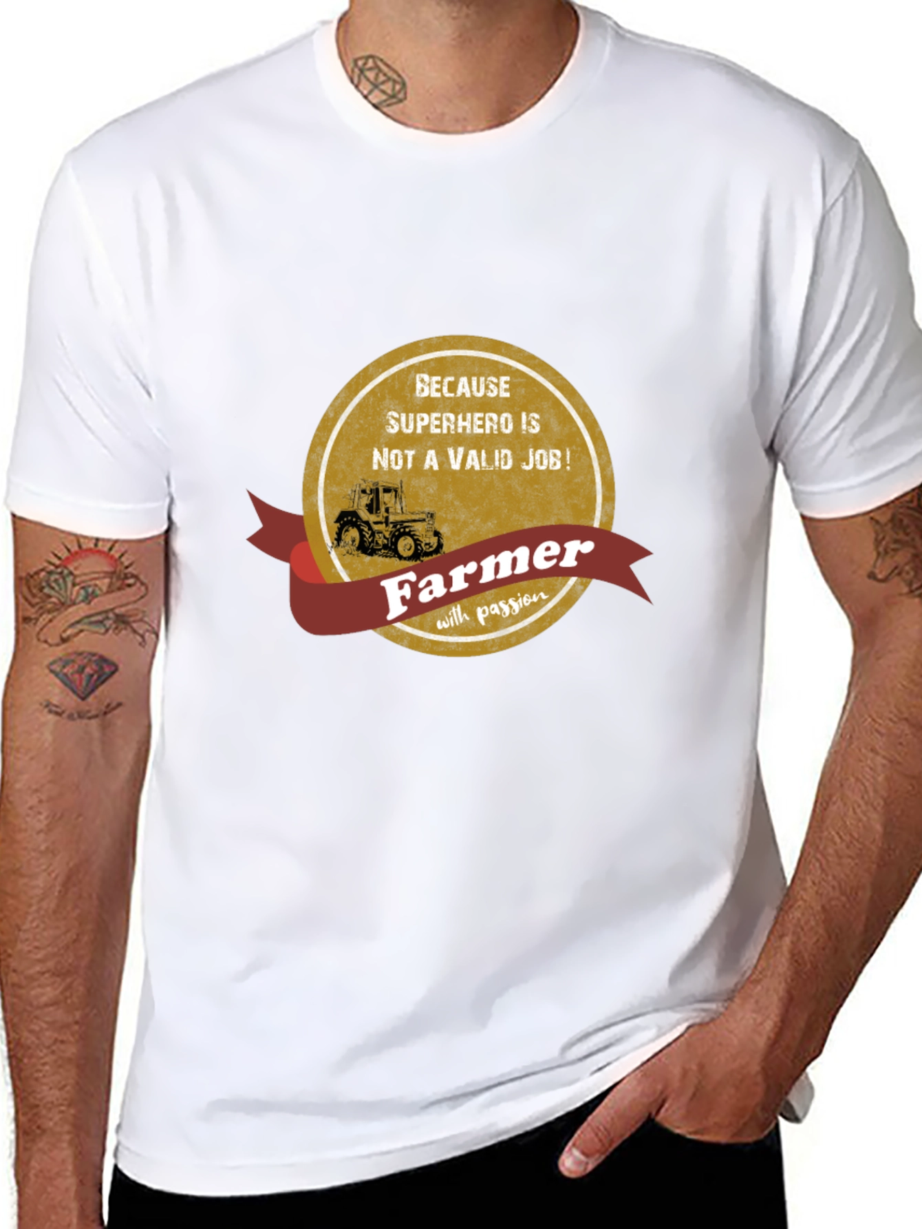 Black Farmer T-Shirt - Because Superhero Is Not a Valid Job! view 8