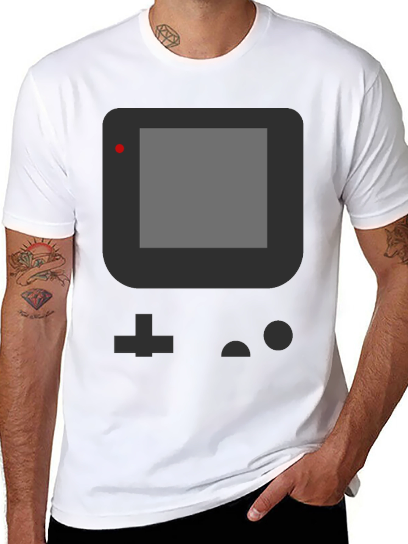 Black Retro Game Console T-Shirt - Black Gaming Tee view 8