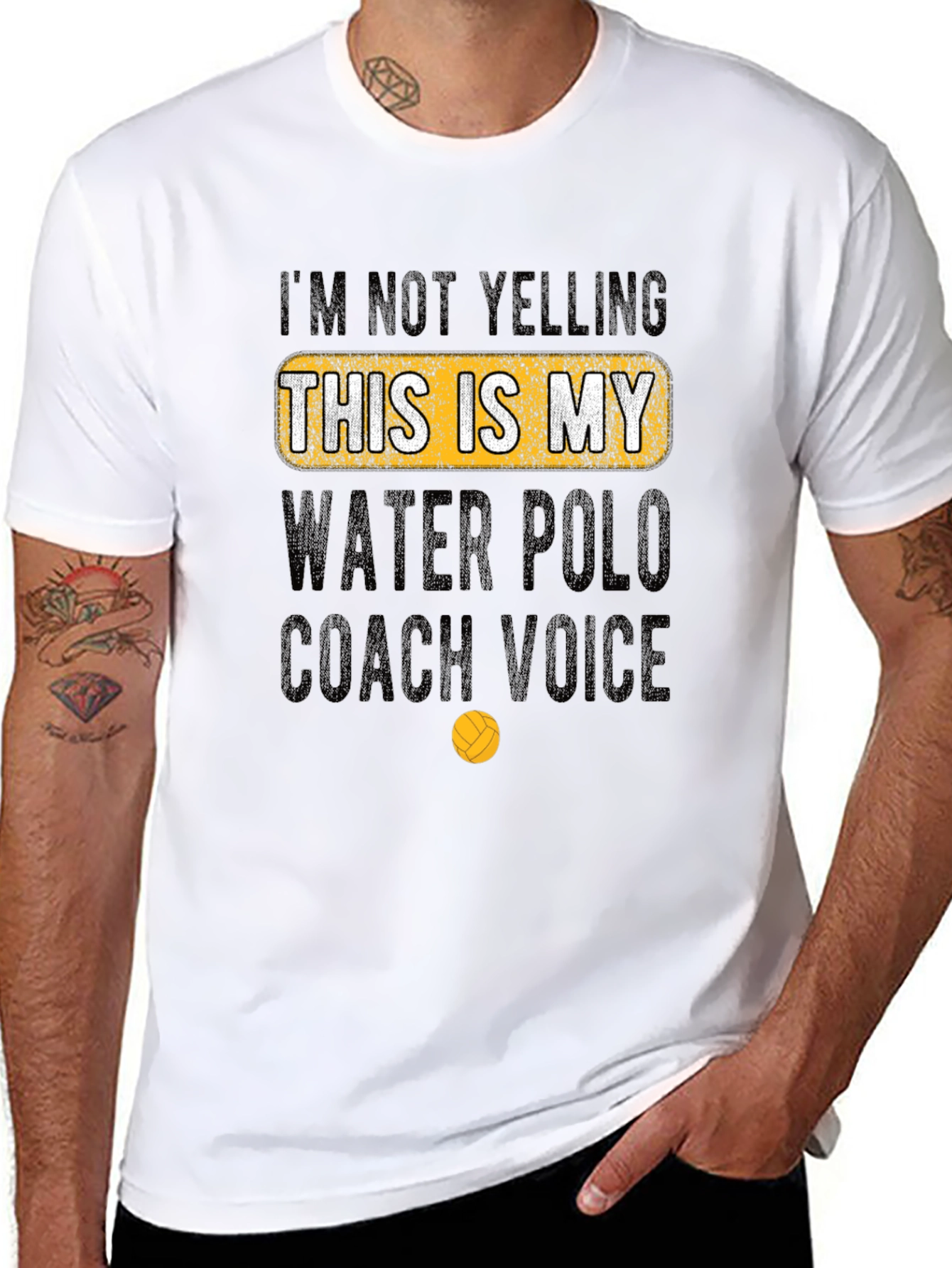 Black Water Polo Coach Novelty T-Shirt view 8