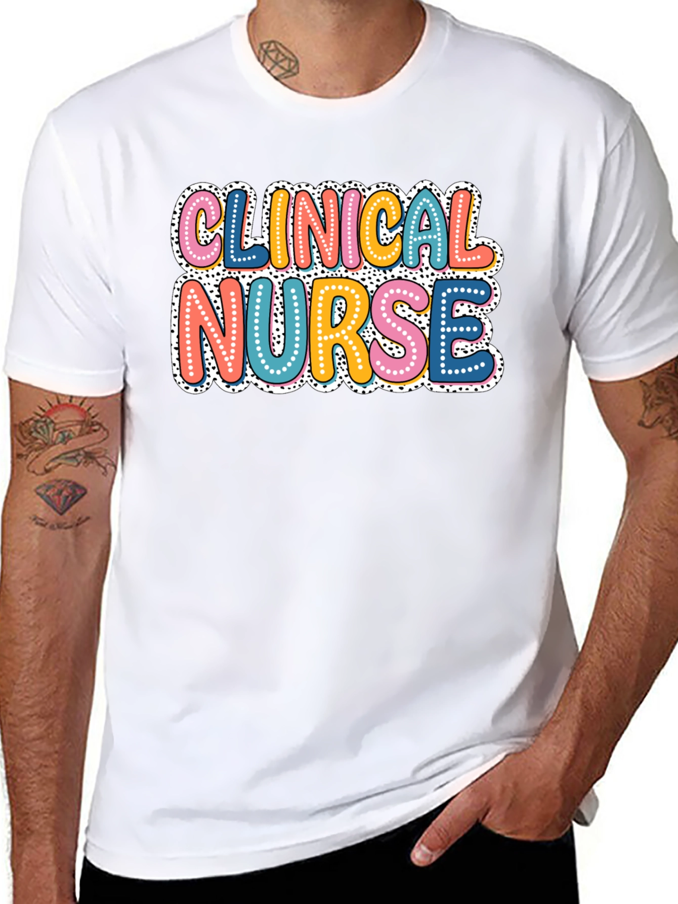 Black Clinical Nurse Graphic T-Shirt view 8
