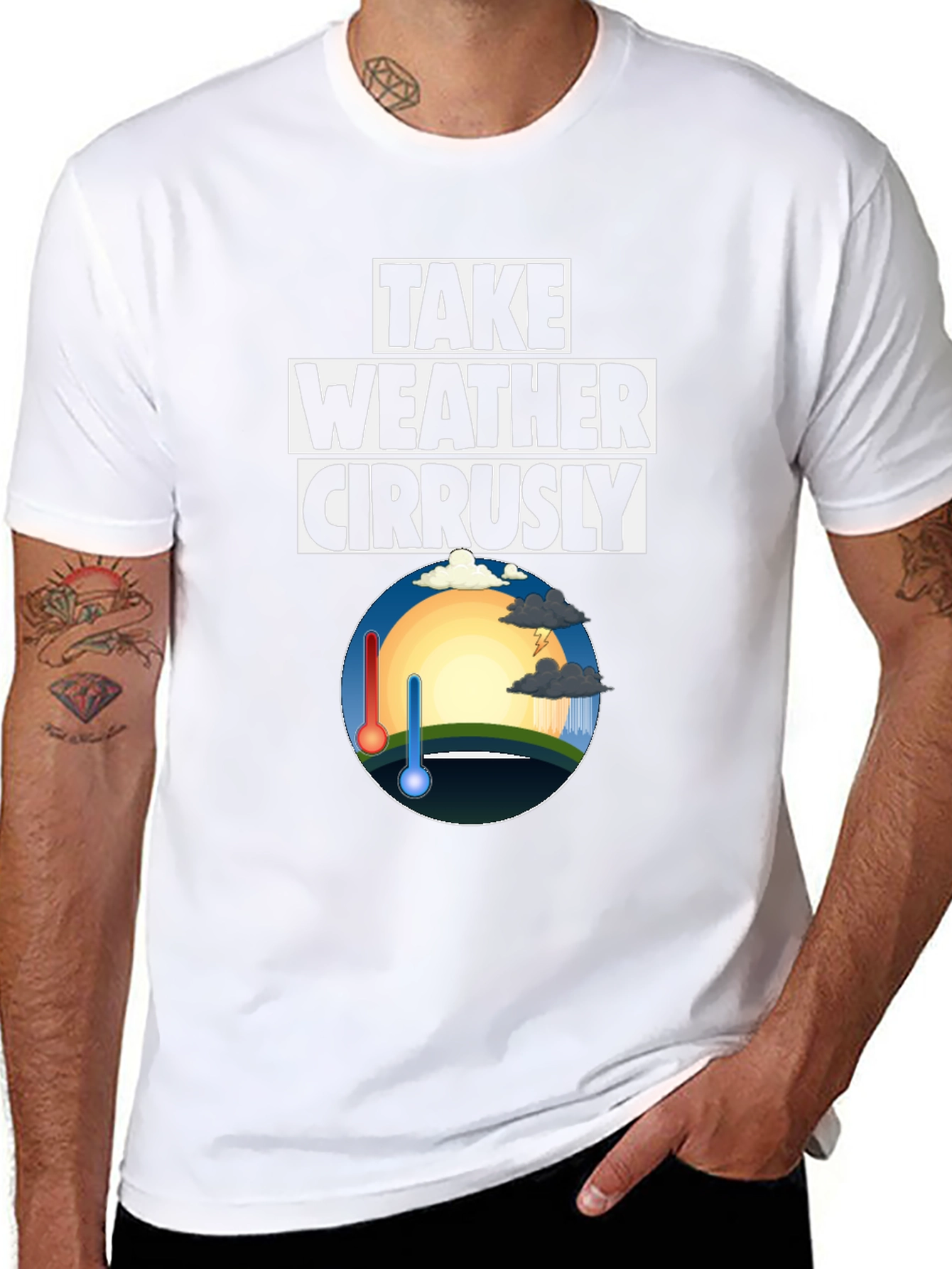 Black Take Weather Cirrusly Black Cotton T-Shirt view 8