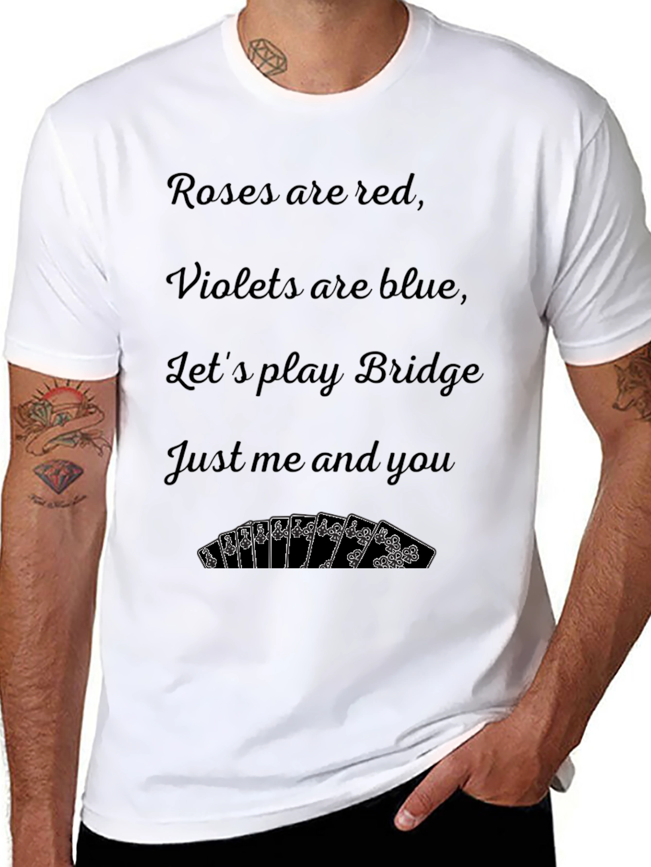 Black Roses are Red Bridge Poem Graphic T-Shirt view 8
