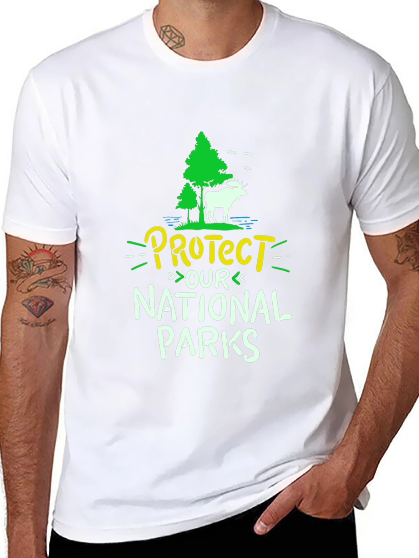 Black Protect Our National Parks Graphic Tee view 8